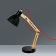 Schreibtischleuchte Omar, max. 25 Watt - Schwarz, LIFESTYLE, Holz/Metall (20/47cm) - MÖMAX modern living