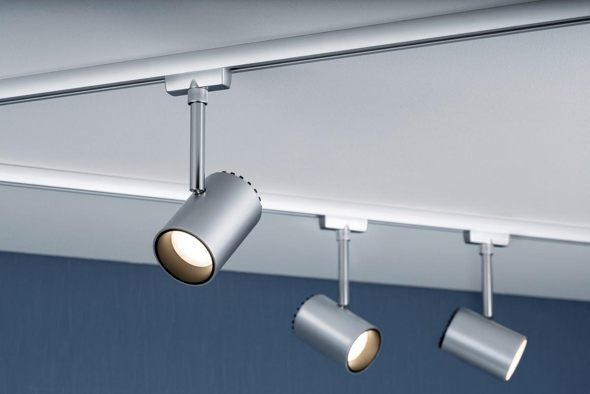 Schienensystem-Strahler Spot Shine max. in Chromfarben 5 W - Chromfarben, Design, Metall (5,9/18/9cm) - Paulmann