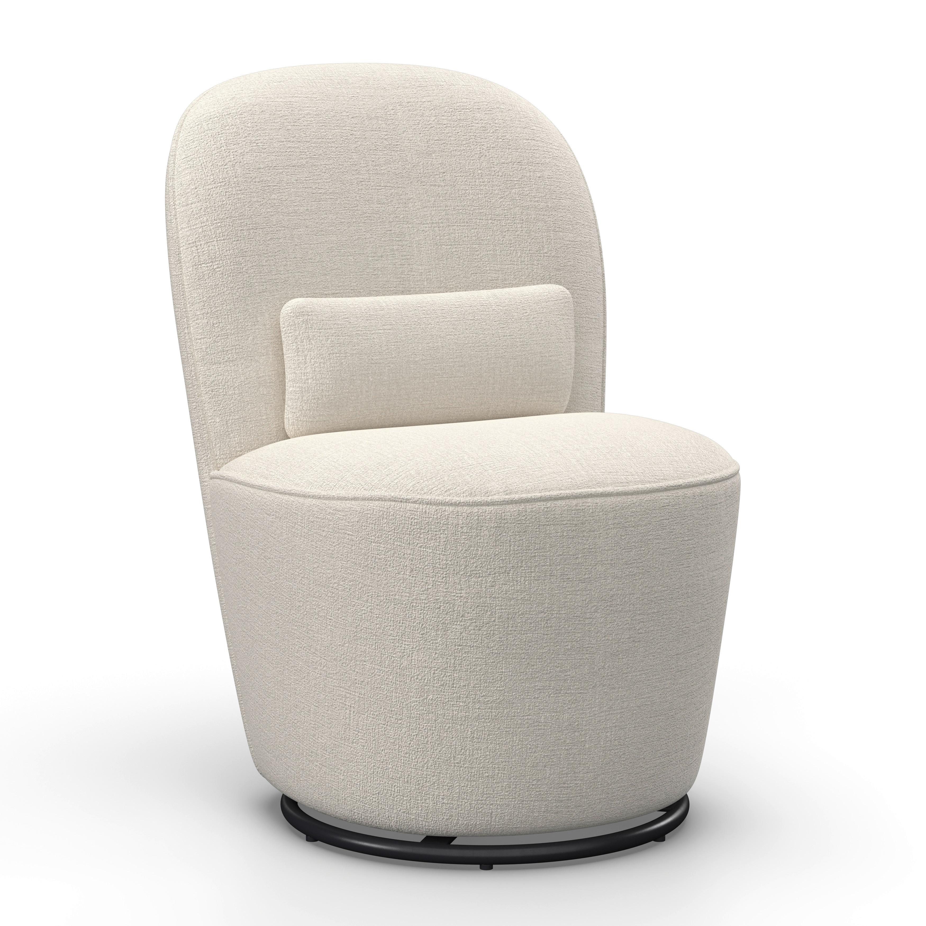 Stuhl Vittore Creme Chenille Gepolstert - Beige/Creme, MODERN, Holz/Textil (56/83,5/62cm) - Bessagi Home