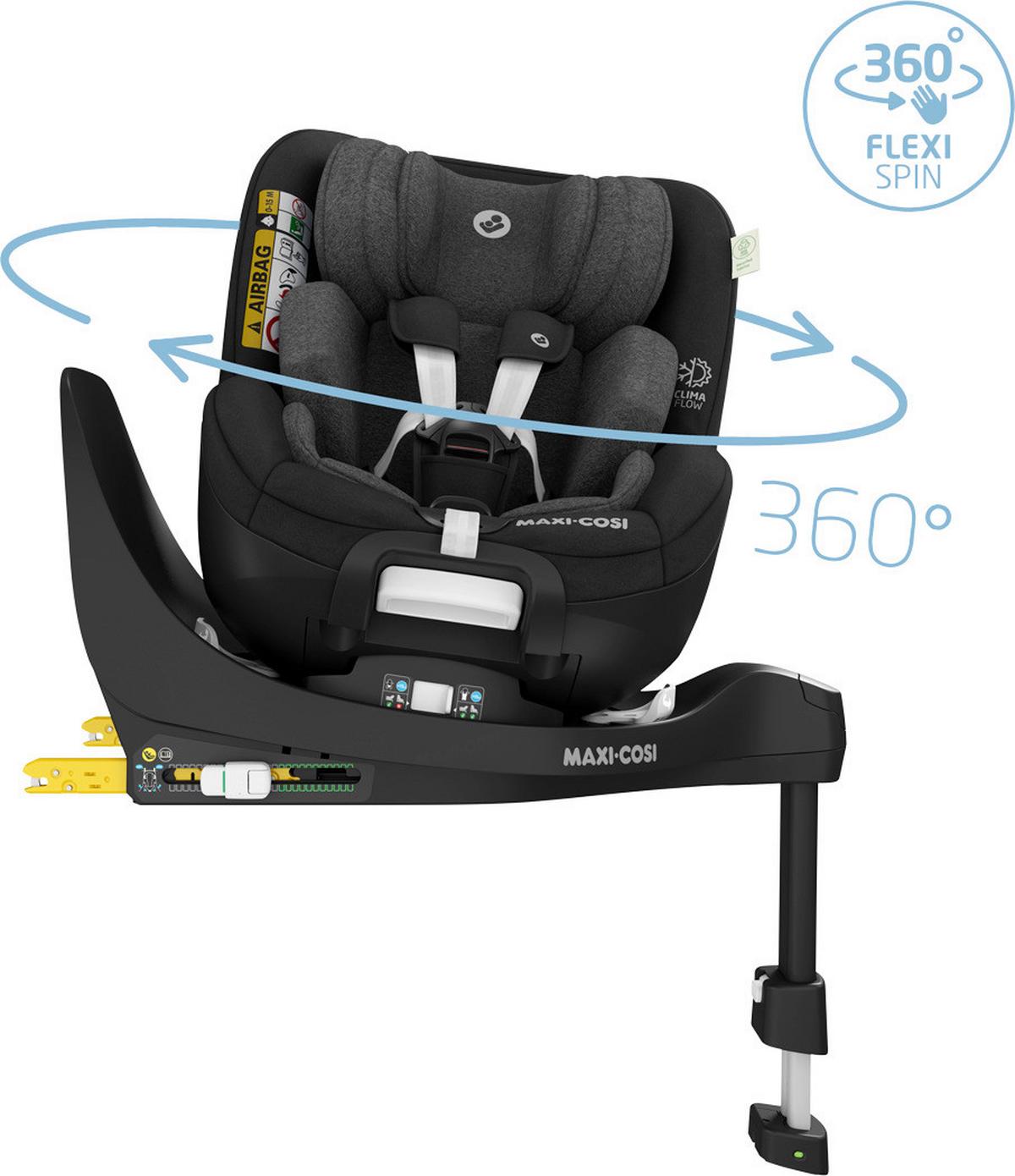 DZIECIĘCY FOTELIK SAMOCHODOWY 8515671110 MICA PRO ECO - czarny, Basics, tworzywo sztuczne/metal (44,2/64,8/68,3cm) - Maxi-Cosi