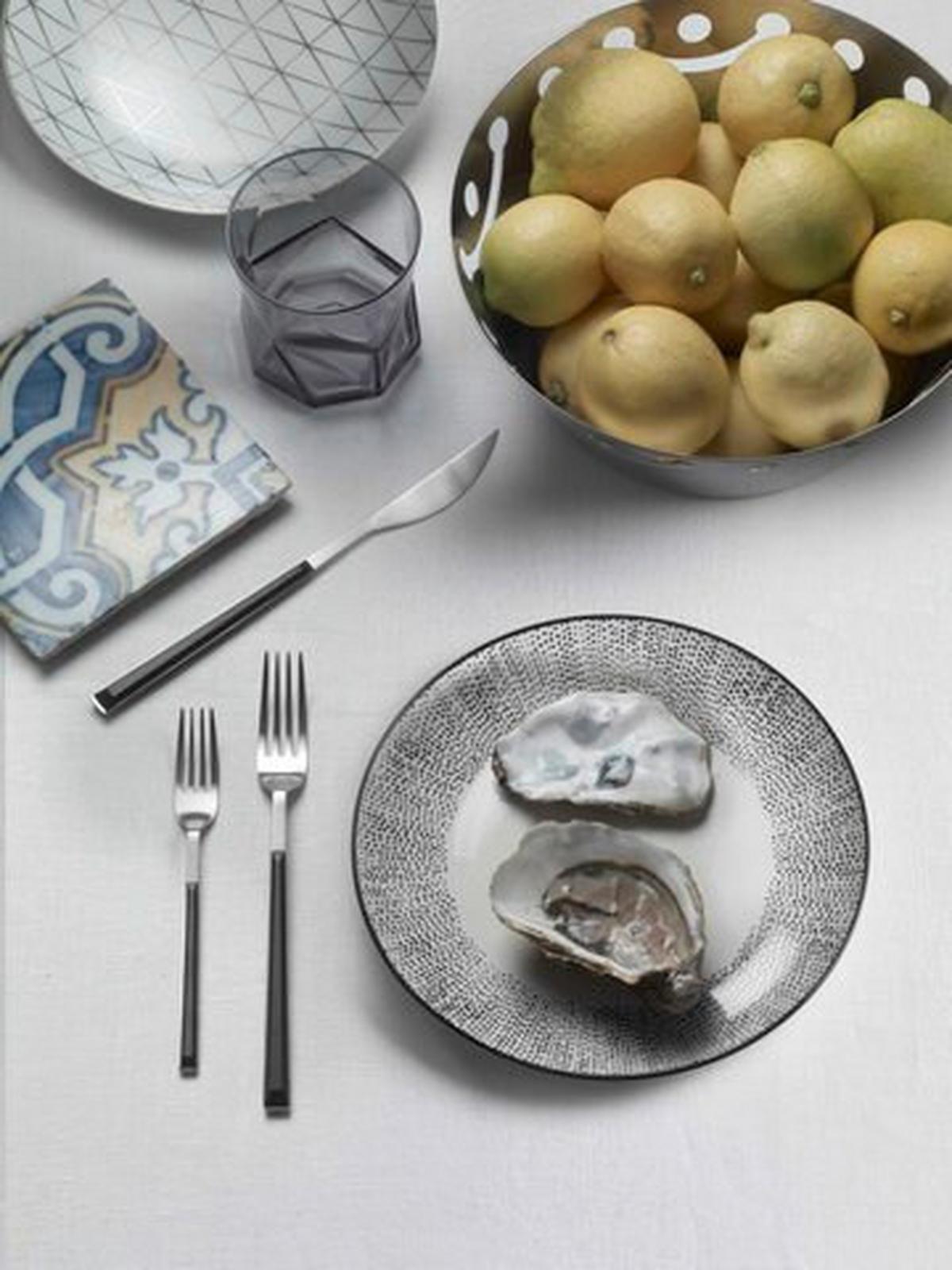 Jedilni Pribor Sushi Pro, 24-Delni - barve nerjavečega jekla/črna, Basics, kovina/umetna masa - Pintinox