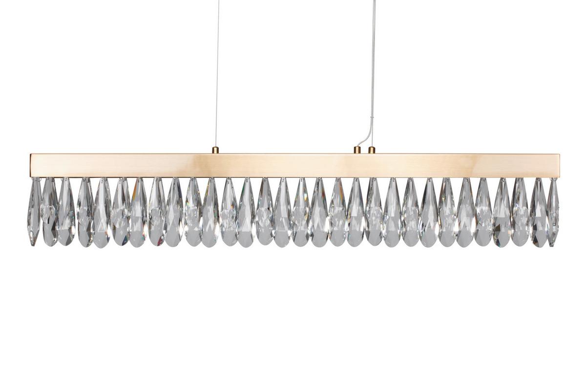 KRYSZTAŁOWA LAMPA WISZĄCA ANNA - przejrzysty, Trend, szkło (90/6/150cm) - Glandor