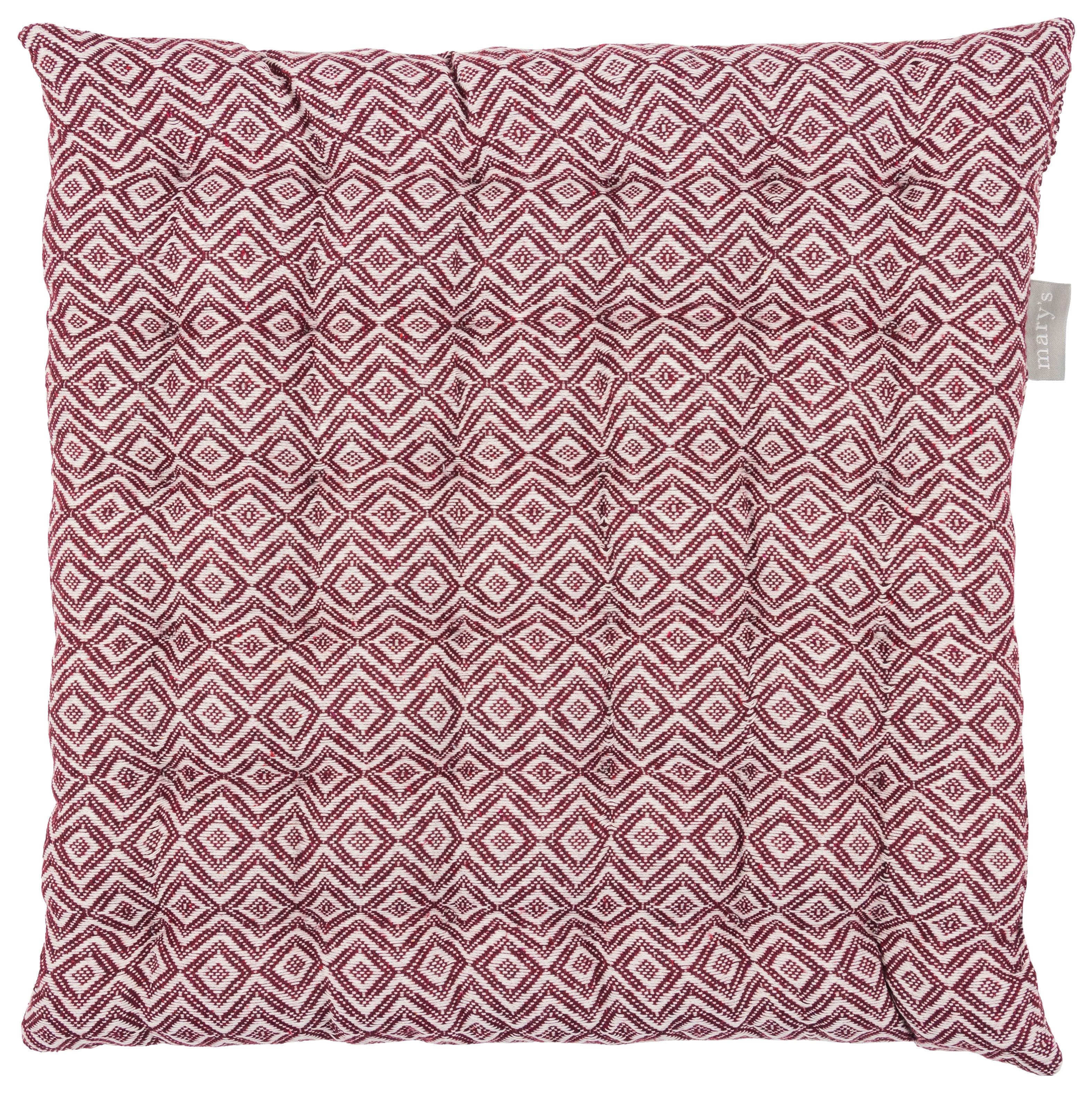 Sitzkissen Dobby Rot ca. 38x38cm - Rot, Textil (38/38/4cm) - Mömax