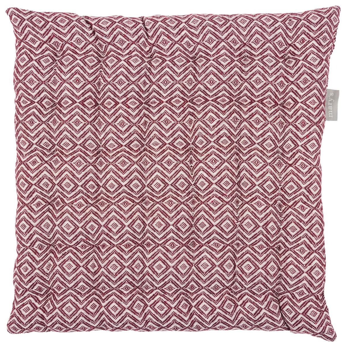 Sitzkissen Dobby Rot ca. 38x38cm - Rot, Textil (38/38/4cm) - Mömax