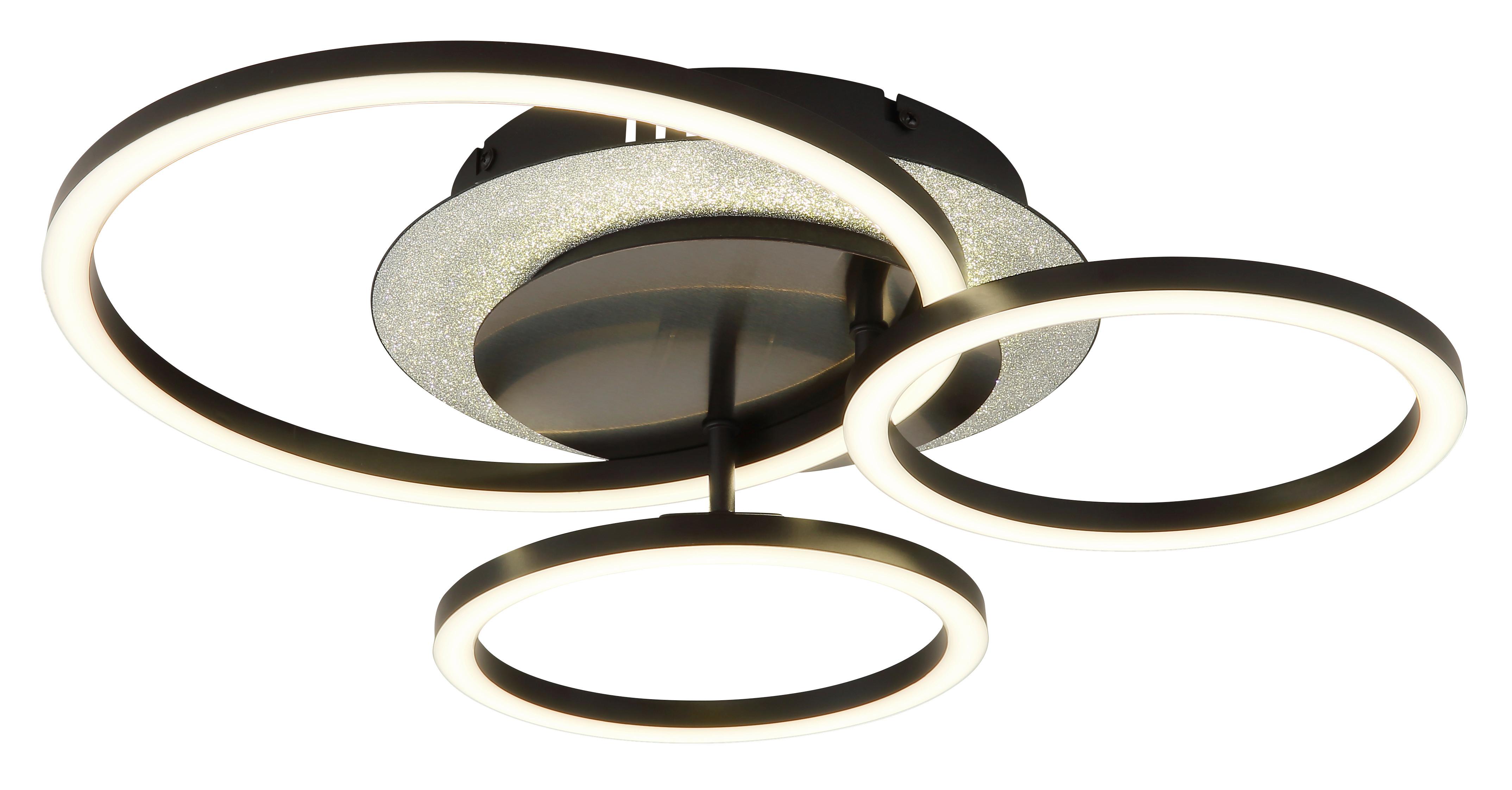 Led Stropna Svjetiljka Norberto - bijela/srebrne boje, Design, metal/plastika (46/42/11,5cm) - Globo