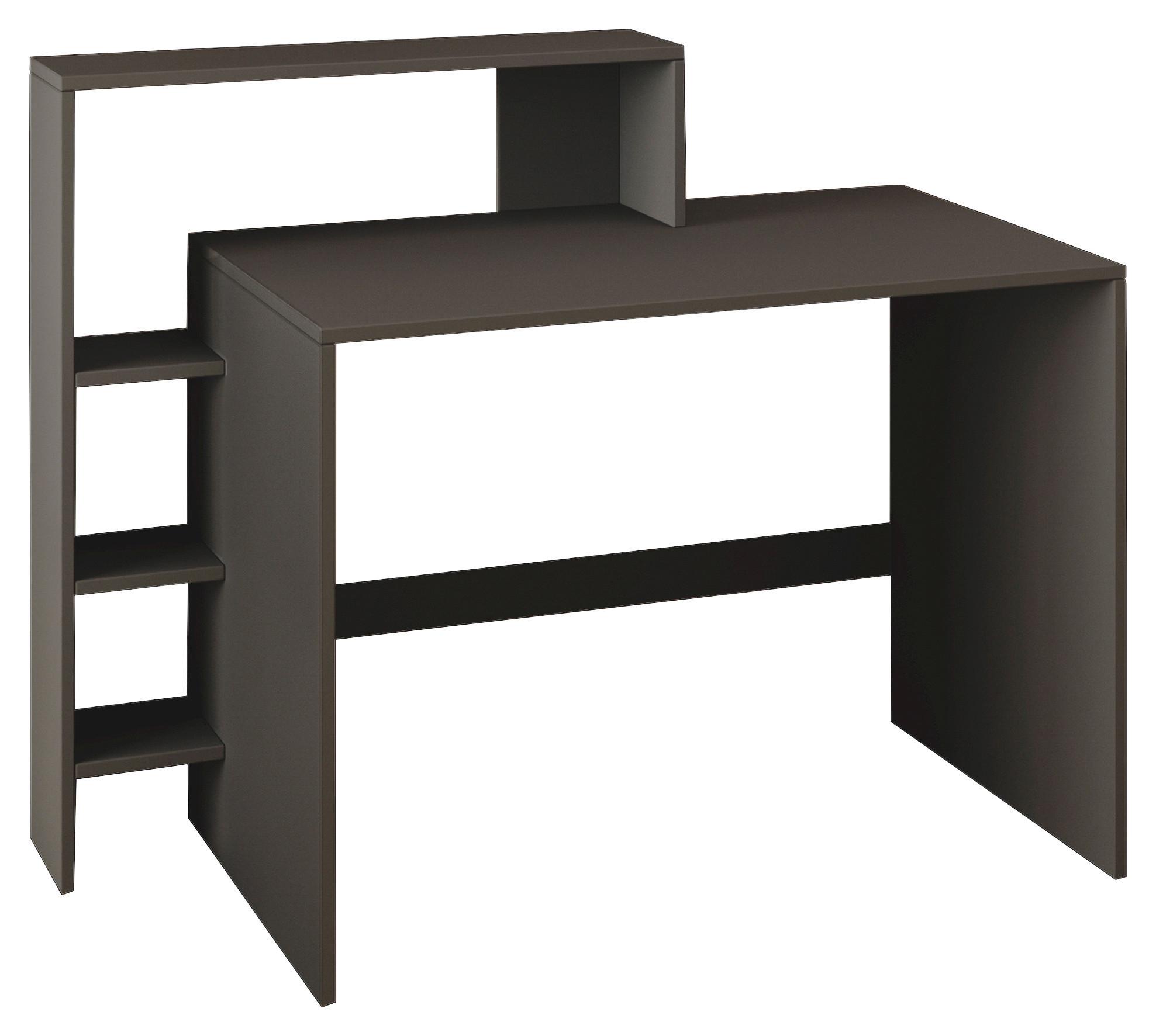 Schreibtischkombination Amber Anthrazit ca. 150x55x96cm - Anthrazit, Design, Holzwerkstoff (150/55/96cm) - Livetastic