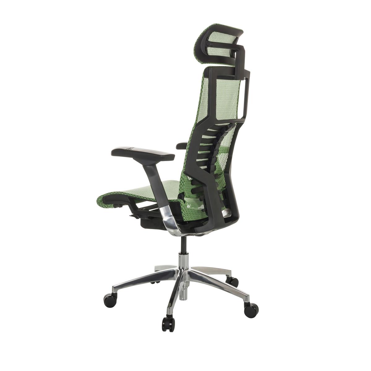 Pisarniški Stol Dynafit Ii, Zelena - srebrne barve/zelena, Basics, kovina/umetna masa (67/119-135/60cm) - MID.YOU