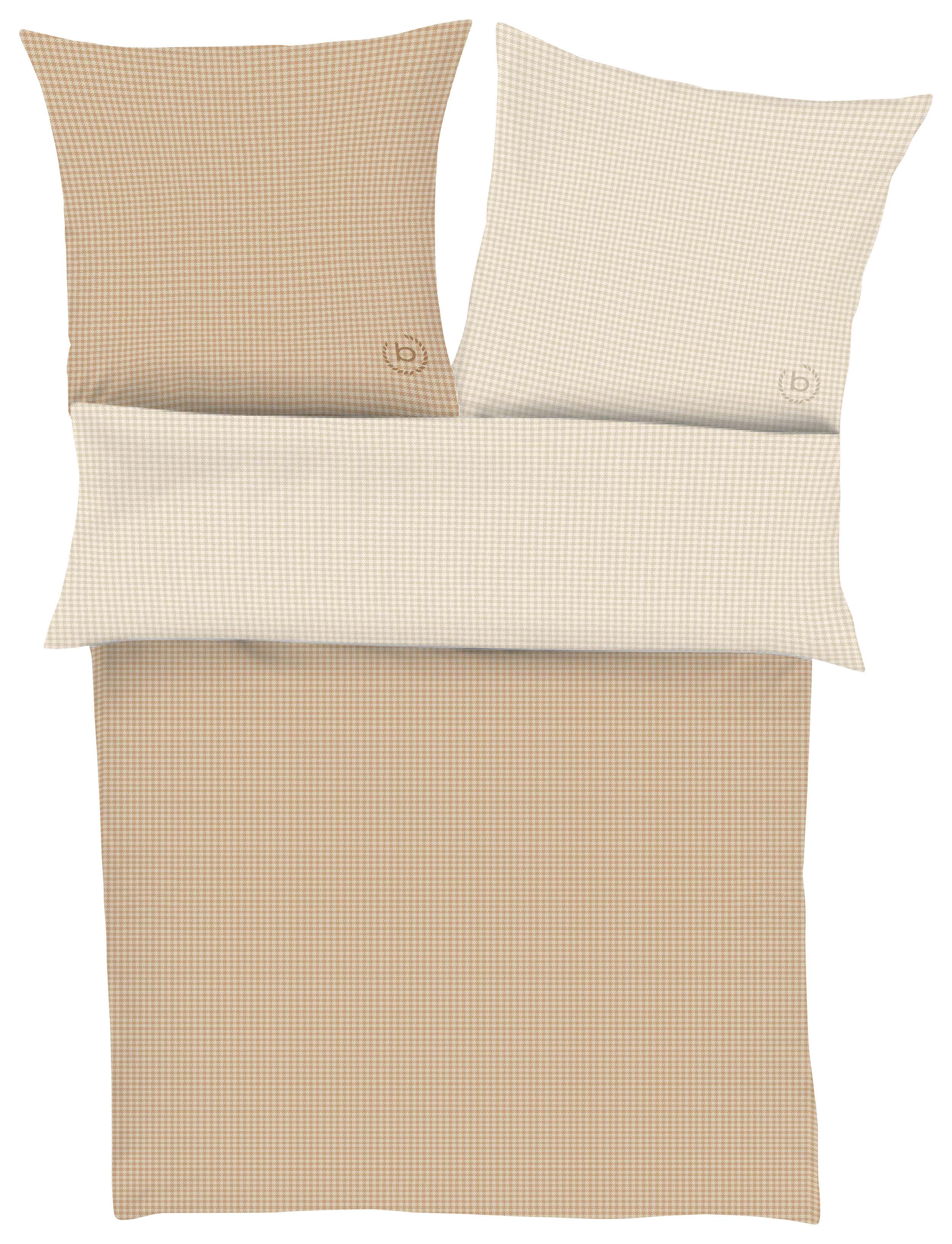 Bettwäsche Bugatti Satin ca. 155x220cm - Beige/Braun, KONVENTIONELL, Textil (155/220cm) - Bugatti