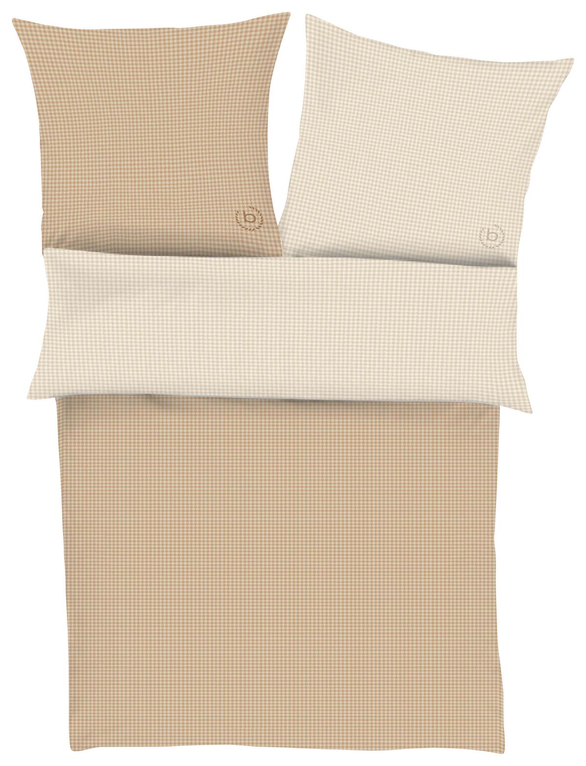 Bettwäsche Bugatti Satin ca. 155x220cm - Beige/Braun, KONVENTIONELL, Textil (155/220cm) - Bugatti