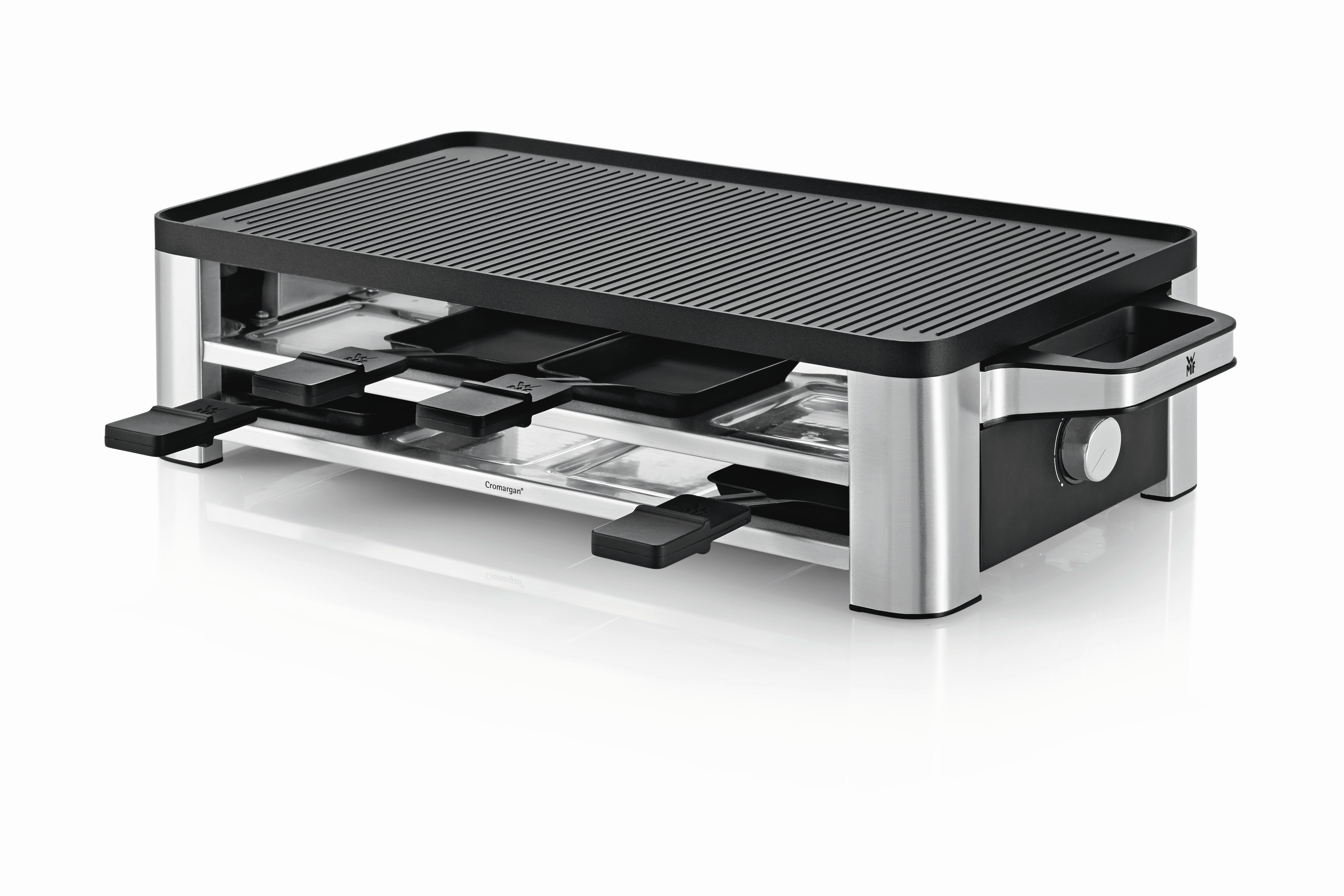 GRILL RACLETTE 04 1504 0011 WMF - kolor stalowy/czarny, Design, metal (24,1/54,5/13cm) - WMF