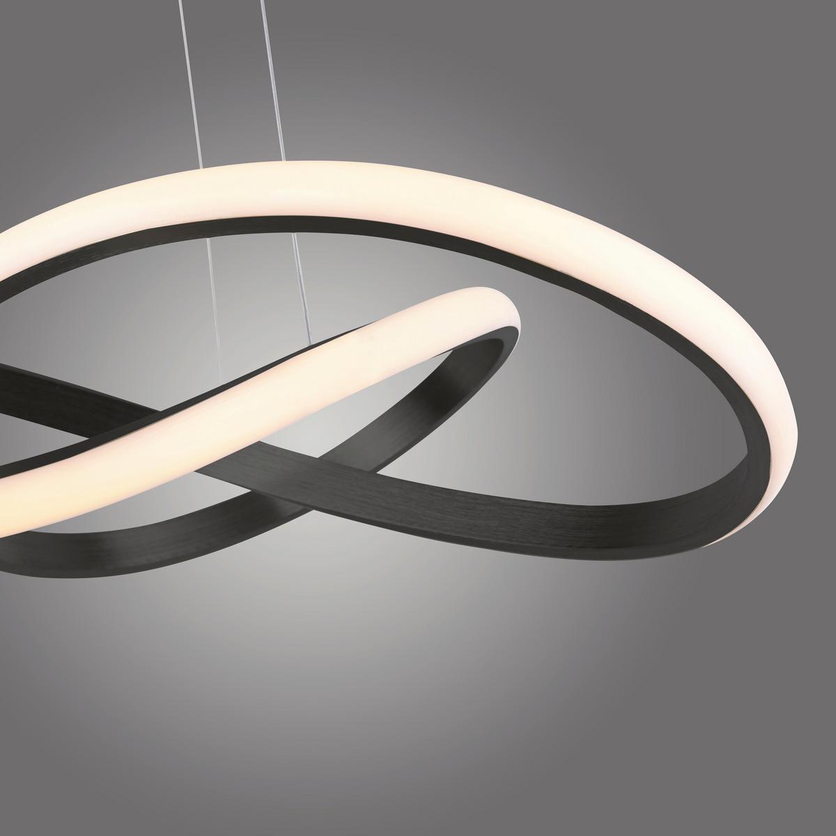 LED-Hängeleuchte Maria max. 29,50 Watt - Schwarz, Design, Metall (5,7/5,7/120cm)