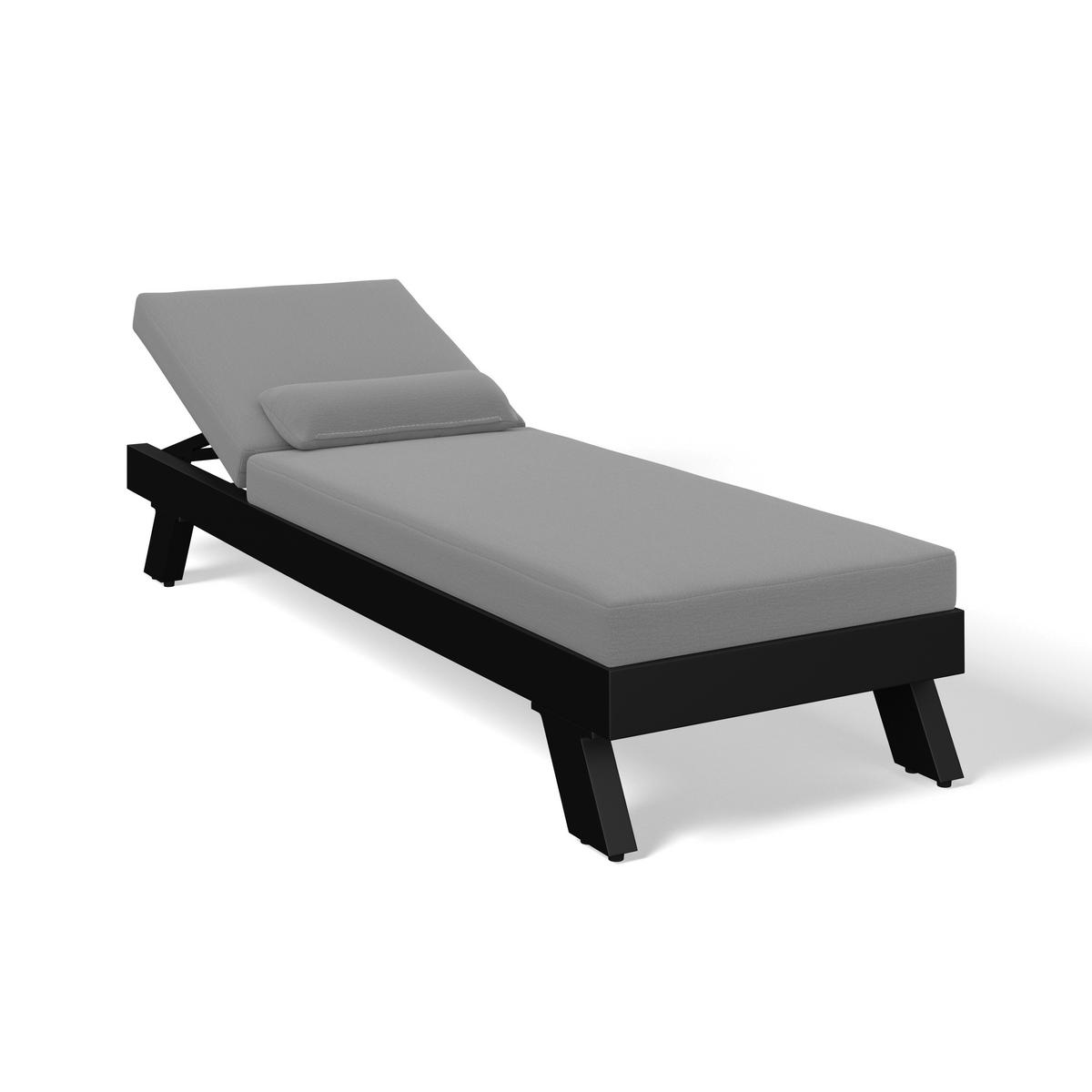 Gartenliege Susa Grau Metall/Outdoorstoff - Grau, MODERN, Textil/Metall (200/64/40cm) - Bessagi Garden