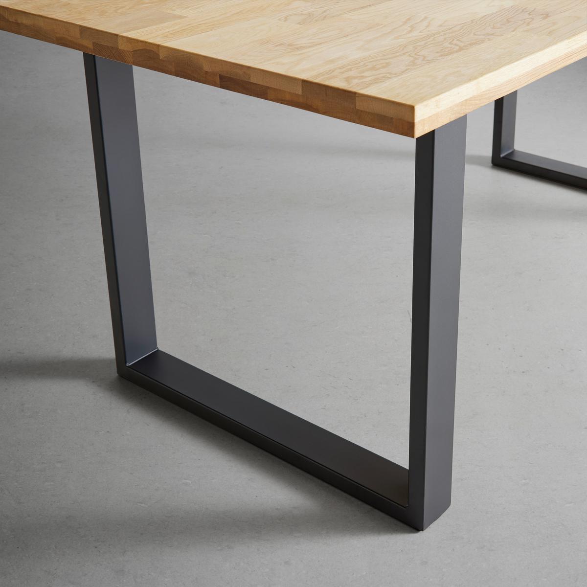 STÓŁ DO JADALNI ADAMO - kolor dębowy/czarny, Modern, metal/drewno (180/90/76cm) - Bessagi Home