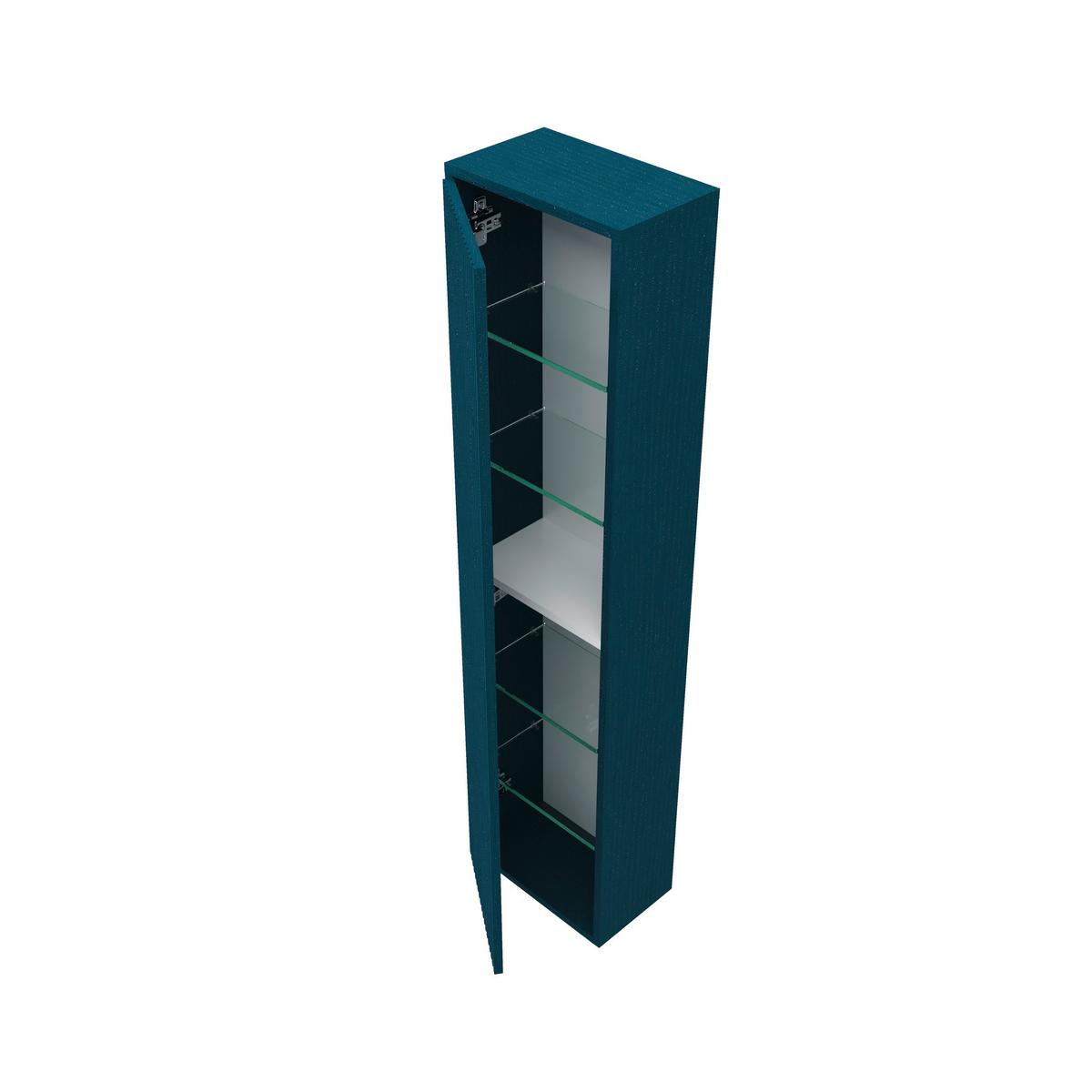 Dulap înalt Sidney - albastru, Modern, material pe bază de lemn (35/136/16cm)