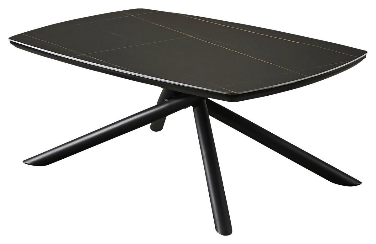 STOLIK KAWOWY SPIDER - czarny, Design, metal/ceramika (120/70/46cm) - Stylife