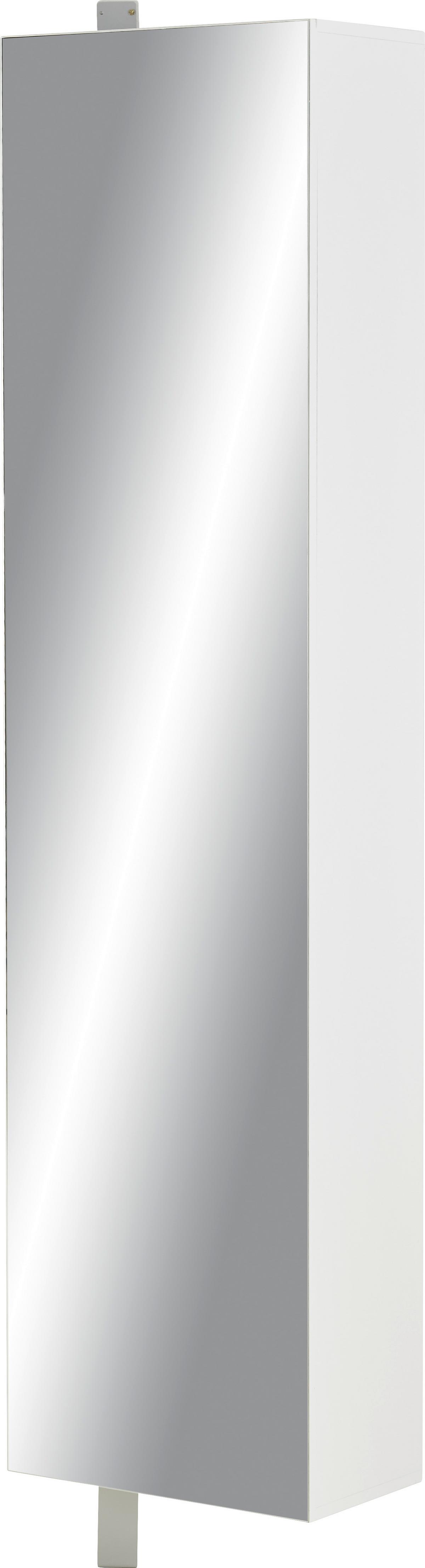 Schuhschrank in Weiß - Weiß, MODERN, Glas/Holzwerkstoff (45/176/25cm) - Mömax