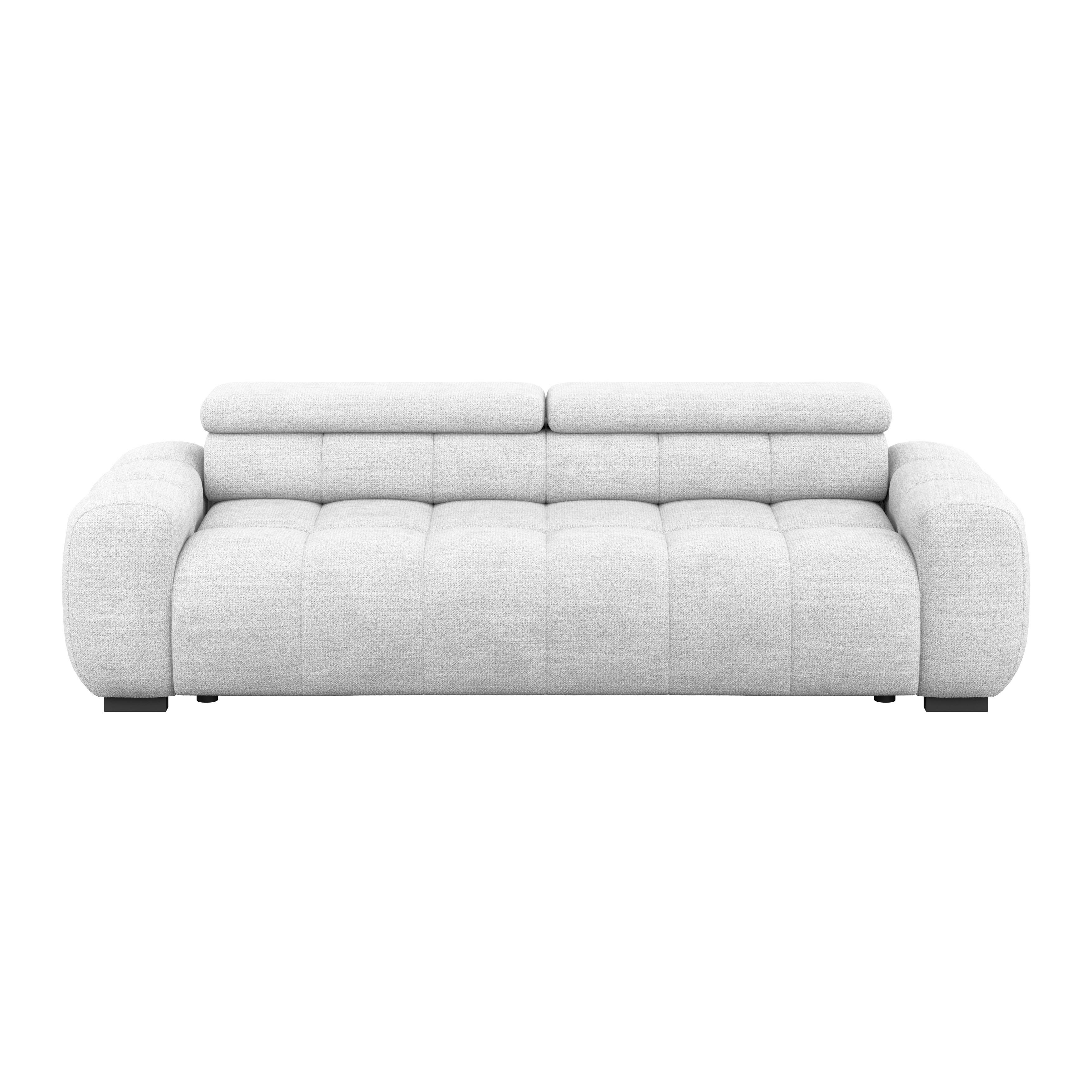 Velika Sofa Bull - sivo-bijela/crna, Design, tekstil/plastika (248/77-97/108cm) - Luca Bessoni