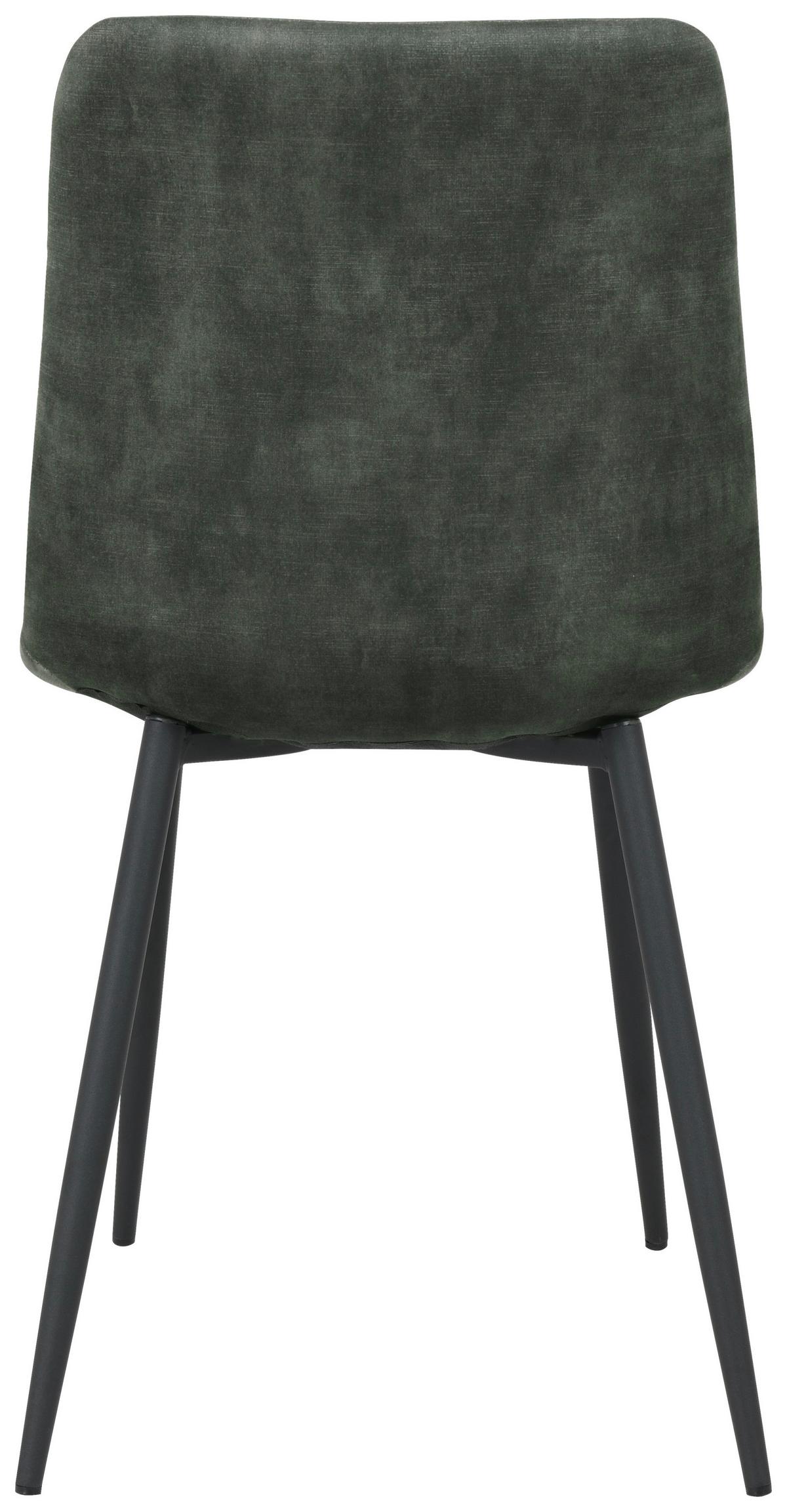 Stol Lech, Temno Siva - črna/temno zelena, Konvencionalno, kovina/tekstil (45/88/55cm)