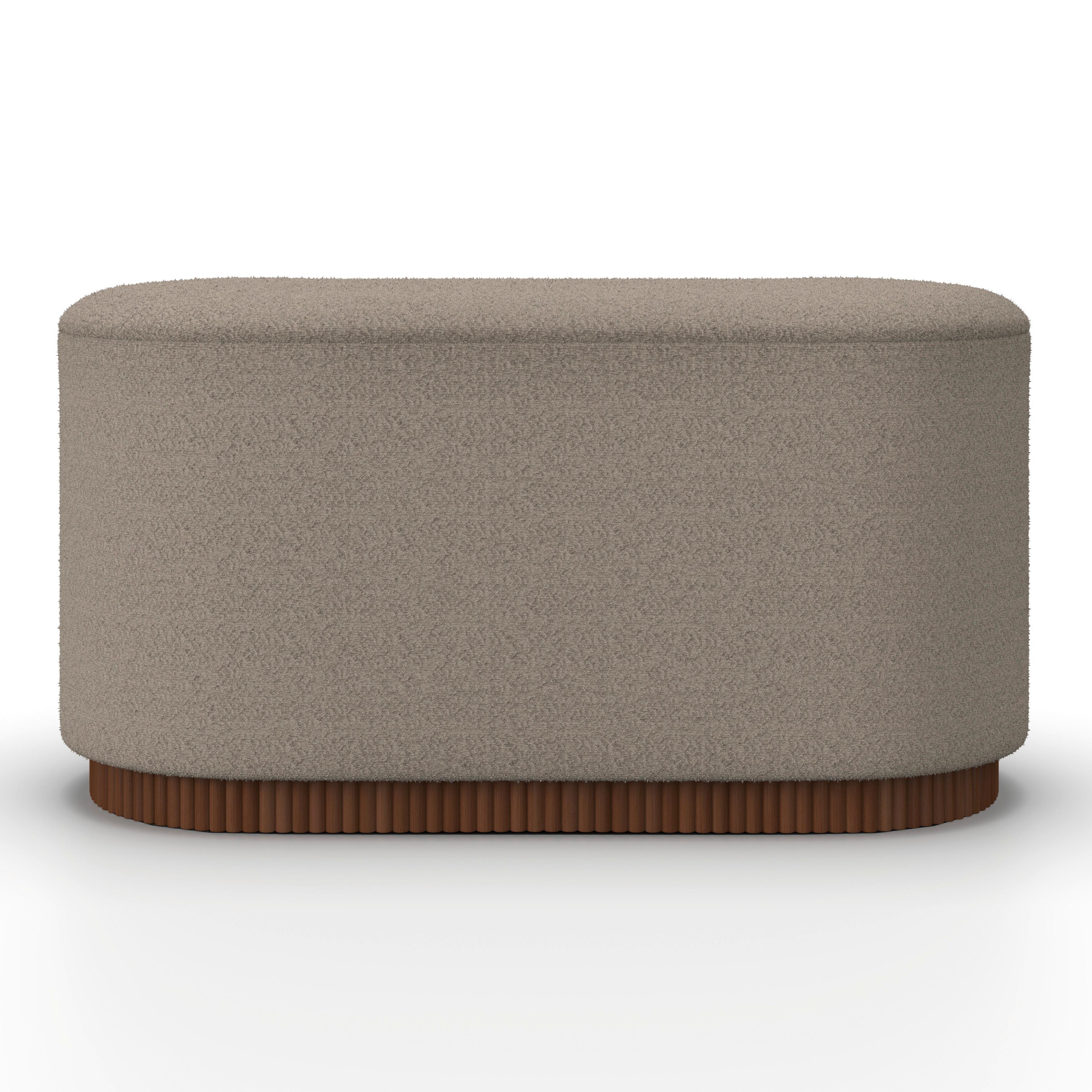 SITTBÄNK NINA - beige/naturfärgad, Modern, trämaterial/trä - Bessagi Home