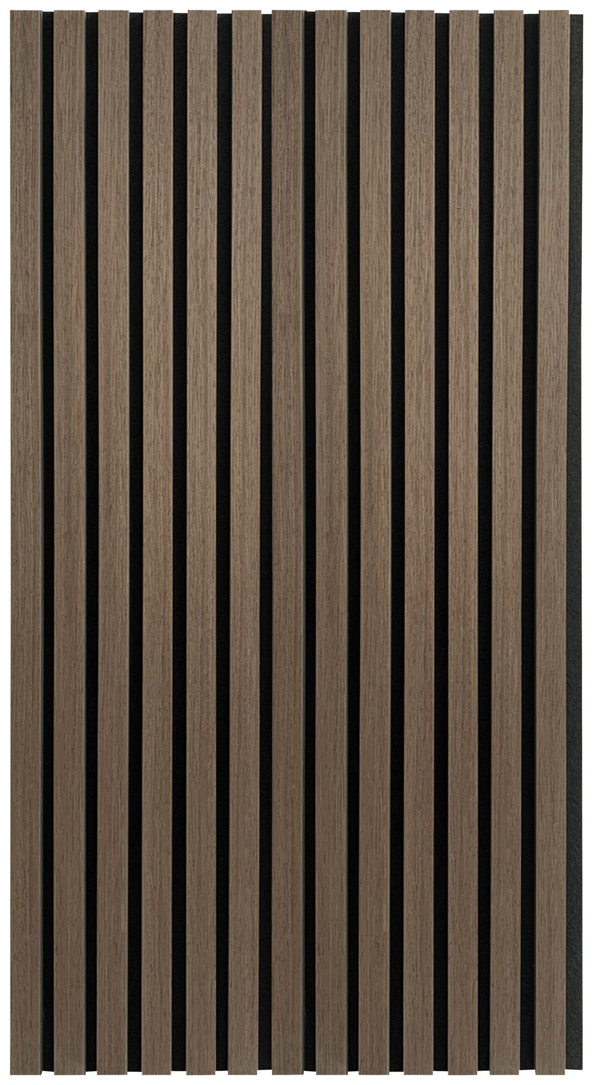 PANEL AKUSTYCZNY AKUSTIKPANEEL WALNUT JK - czarny/kolor orzecha włoskiego, Konventionell, tworzywo sztuczne/drewno (104/52/2,2cm)