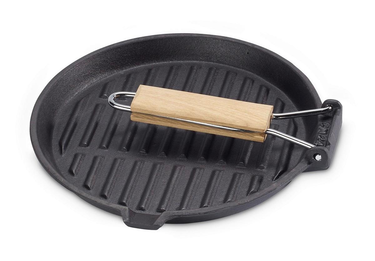 Grillzubehör Echtwerk Grillpfanne-Gusseisen Schwarz - Schwarz, Trend, Metall (23cm) - Echtwerk