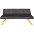 Sitzbank in Wildeiche - Eichefarben/Anthrazit, MODERN, Holz/Textil (180/86/60cm) - Premium Living Sitzbank in Wildeiche - Eichefarben/Anthrazit, MODERN, Holz/Textil (180/86/60cm) - Premium Living
