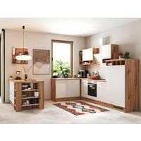 Kotna Kuhinja Z Aparati Hilde, 310x172cm - barve hrasta/bela, Design, kovina/leseni material (310/172cm) - Respekta