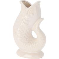 Váza Fish - fehér, kerámia (16/26,5/9,7cm)