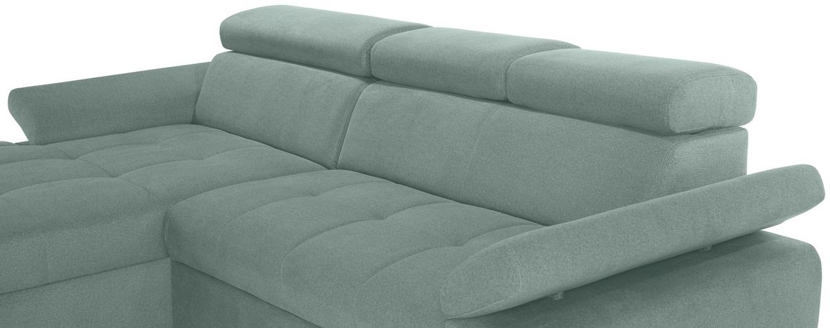 Kutna Garnitura Perry - srebrne boje/zelena, Design, tekstil/drvo (183/292cm) - Modern Living
