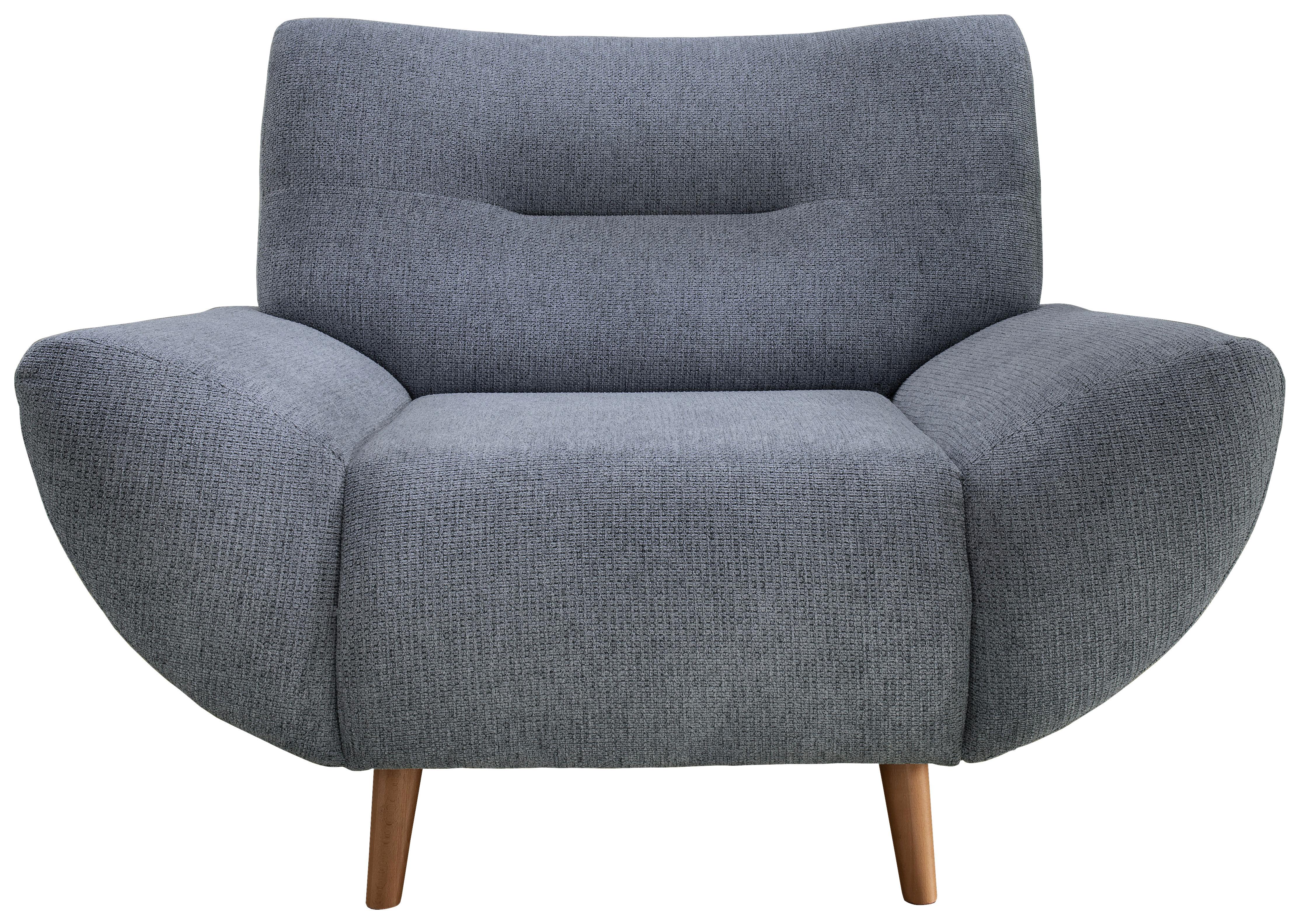 Sessel Drago Hellblau Chenille - Wildeiche/Hellblau, MODERN, Holz/Textil (111/81/90cm) - P & B