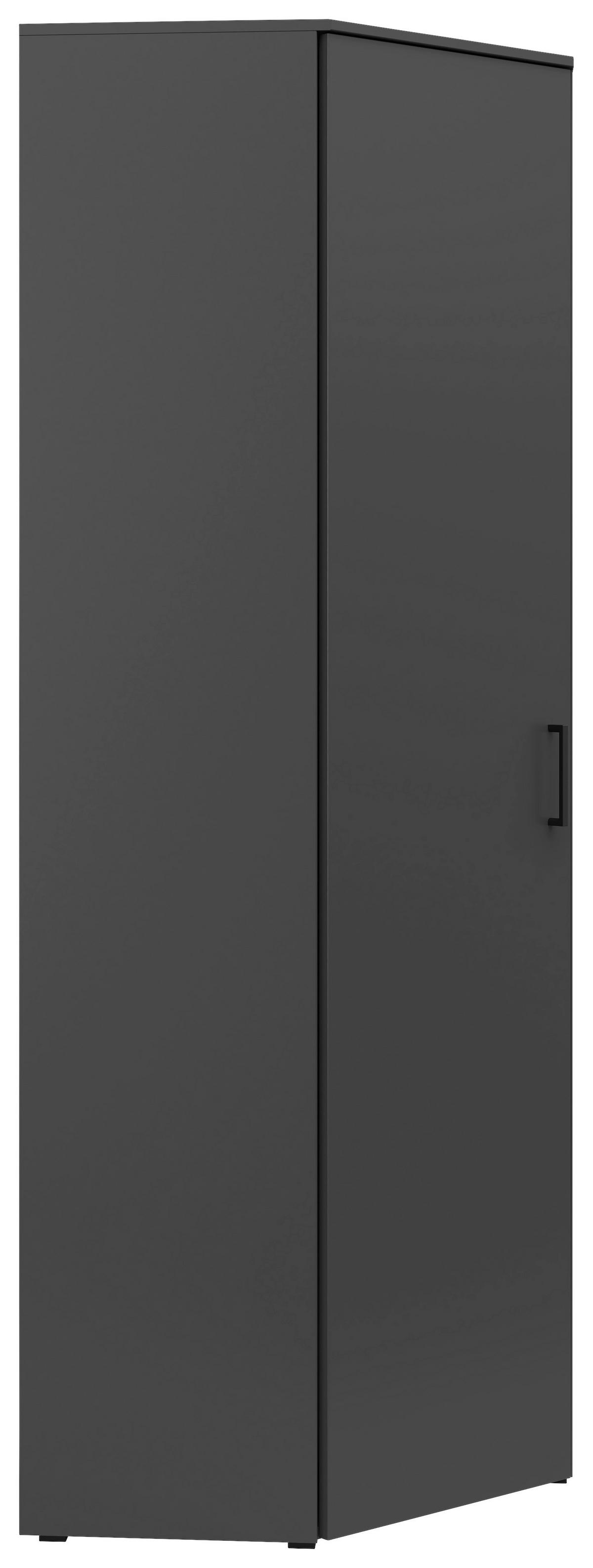 Eckschrank Multistauraum Graphitfarben - Graphitfarben/Schwarz, MODERN, Holzwerkstoff/Kunststoff (71,5/195/71,5cm) - Mömax