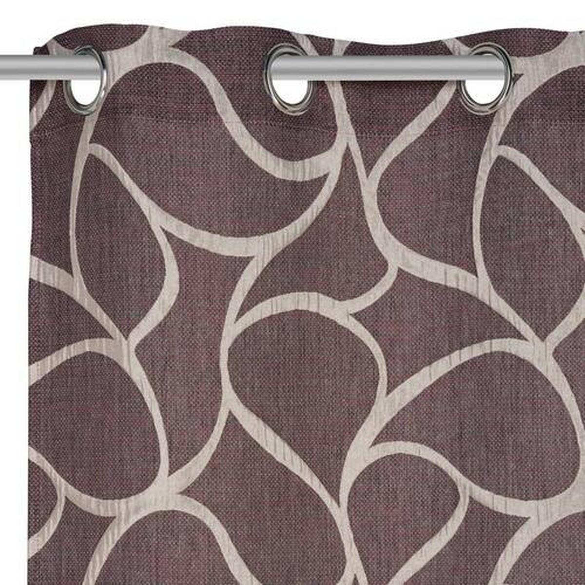 ZASŁONA NA PRZELOTKACH RAVI - oberżyna, Design, tkanina (140/245cm) - Esposa