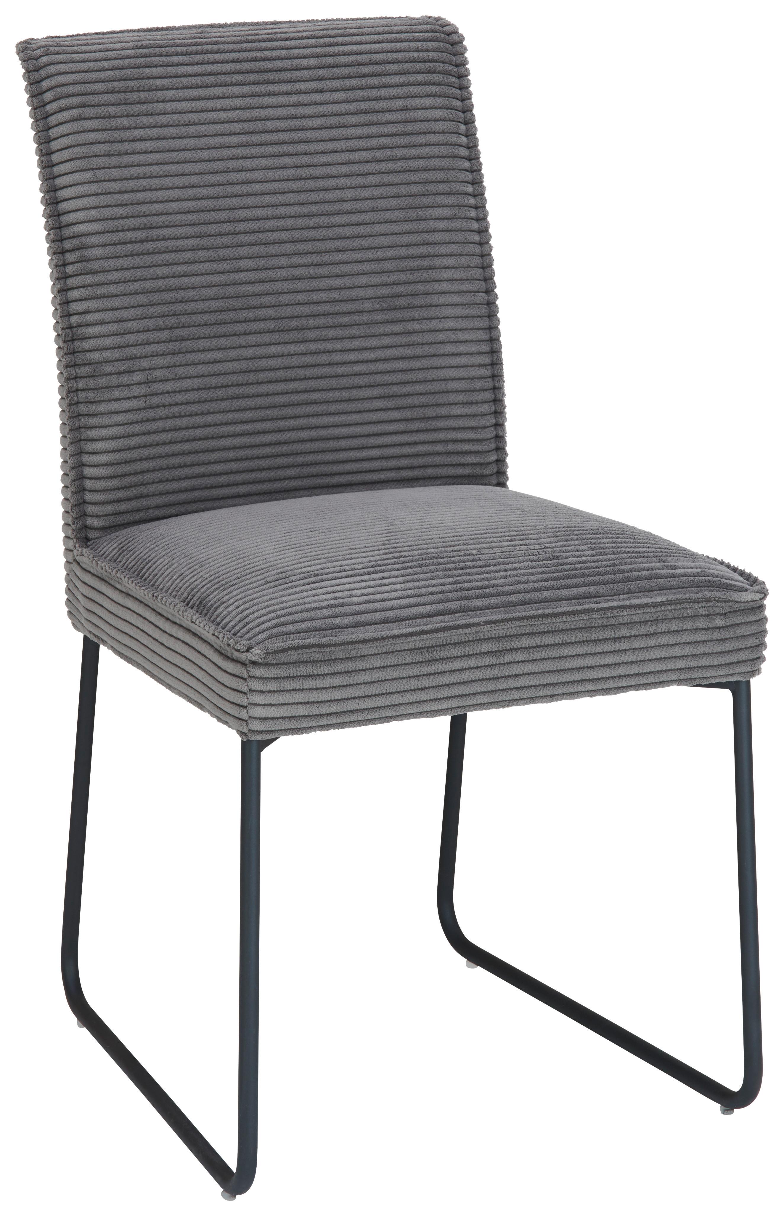 KRZESŁO ADAM - ciemnoszary/czarny, Modern, metal/tkanina (48/62/87,5cm) - Livetastic