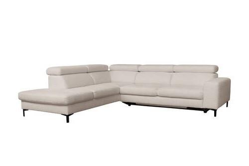 Sarokkanapé Ágyfunkcióval Lario - krém, Modern, faalapú anyag/textil (249/293cm) - Premium Living