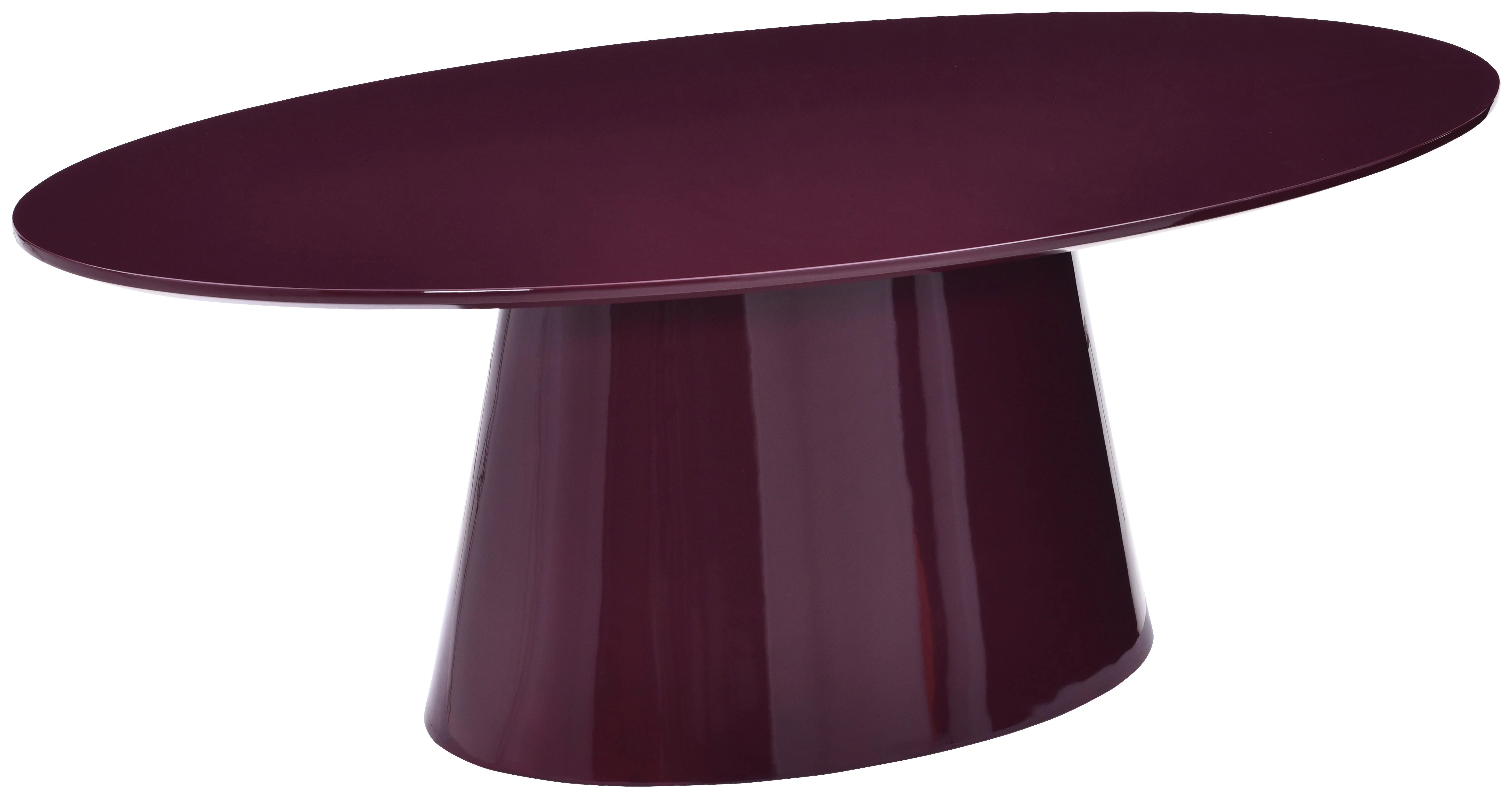 STOLIK KAWOWY COREK - bordowy, Basics, materiał drewnopochodny (110/60/40cm) - MID.YOU