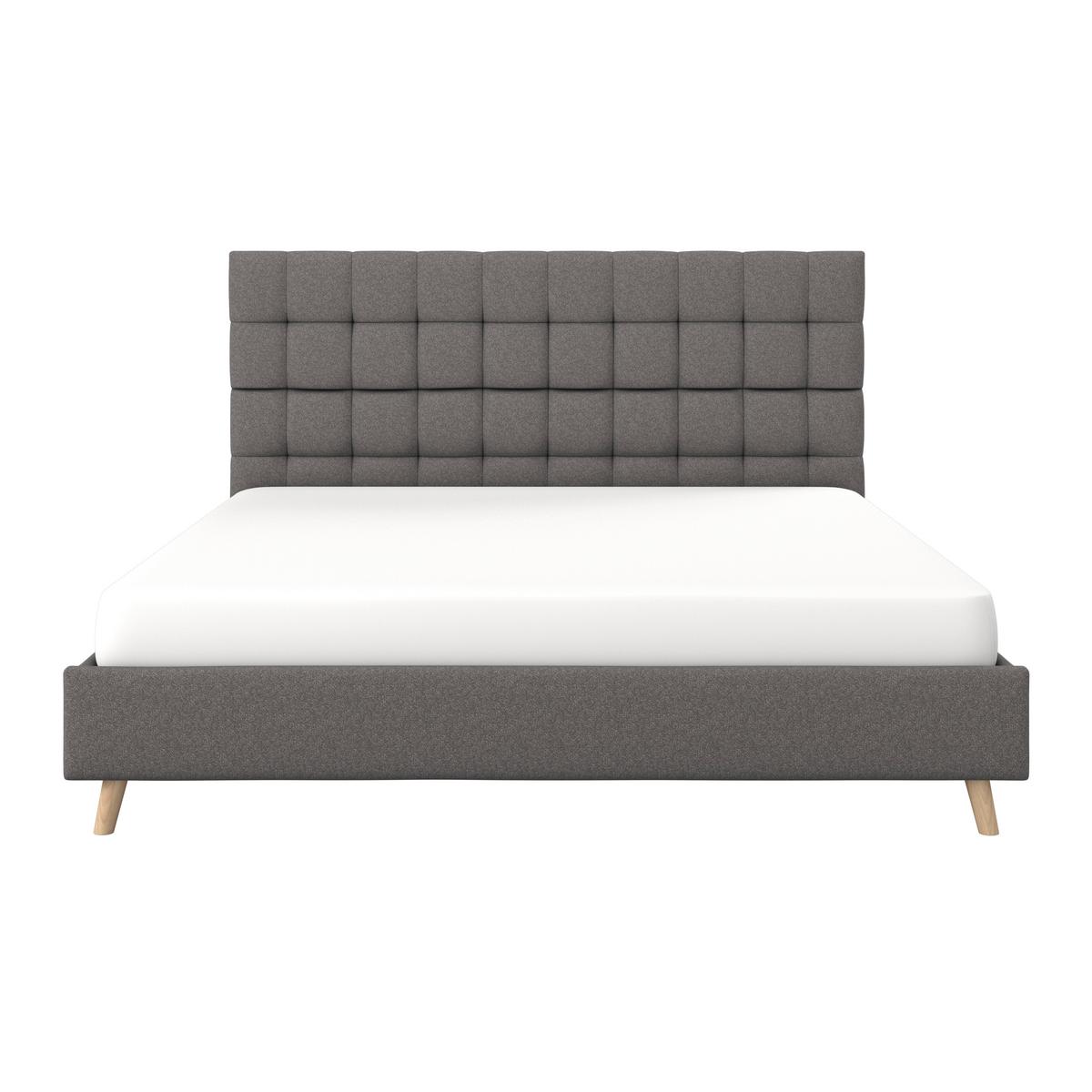 Polsterbett Cesaro ca. 180x200 cm Grau - Naturfarben/Grau, MODERN, Holz/Textil (180/200cm) - Bessagi Home