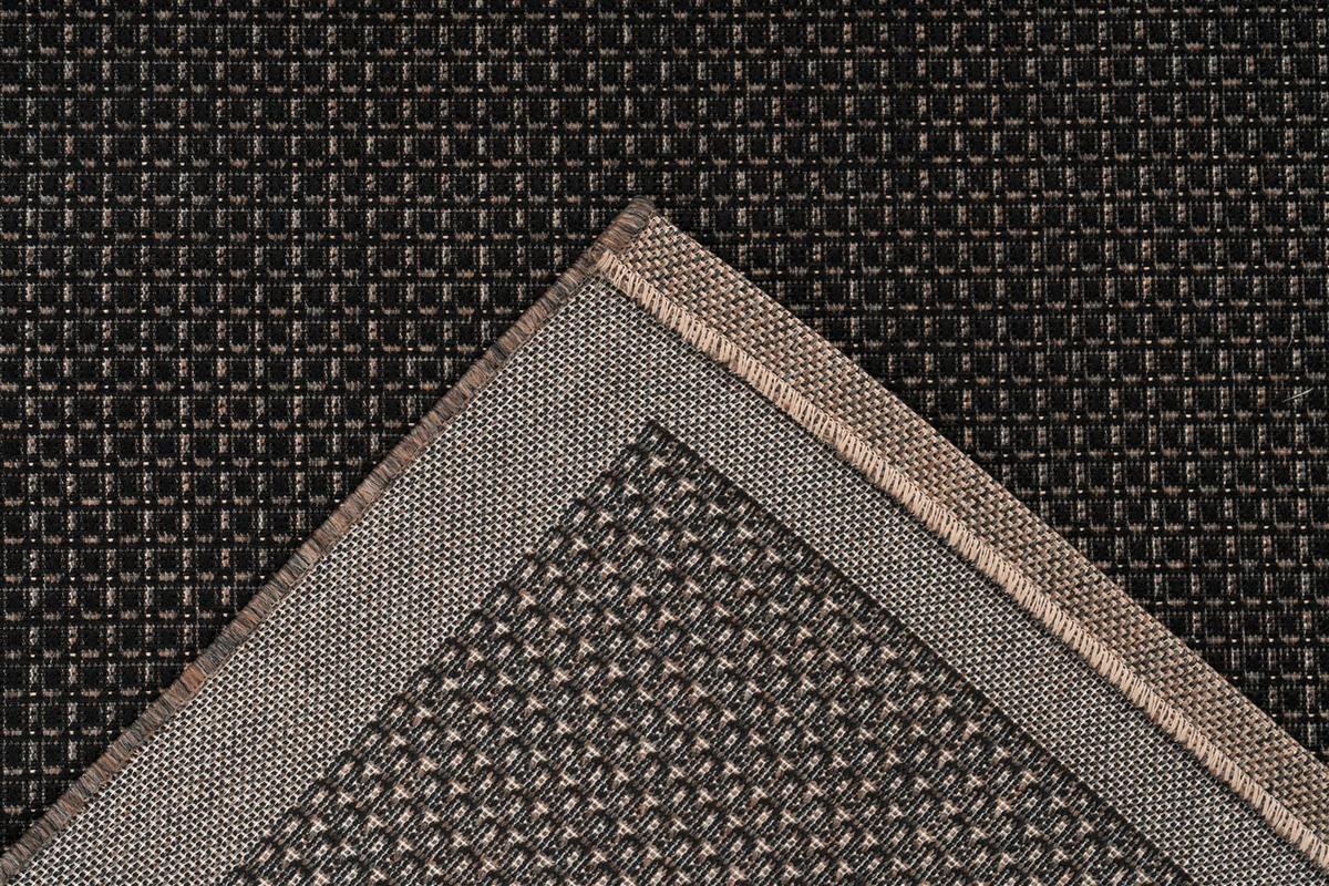 Flachwebeteppich Splash 100 Anthrazit / Schwarz - Anthrazit/Schwarz, Konventionell, Textil (120/170cm) - Kayoom