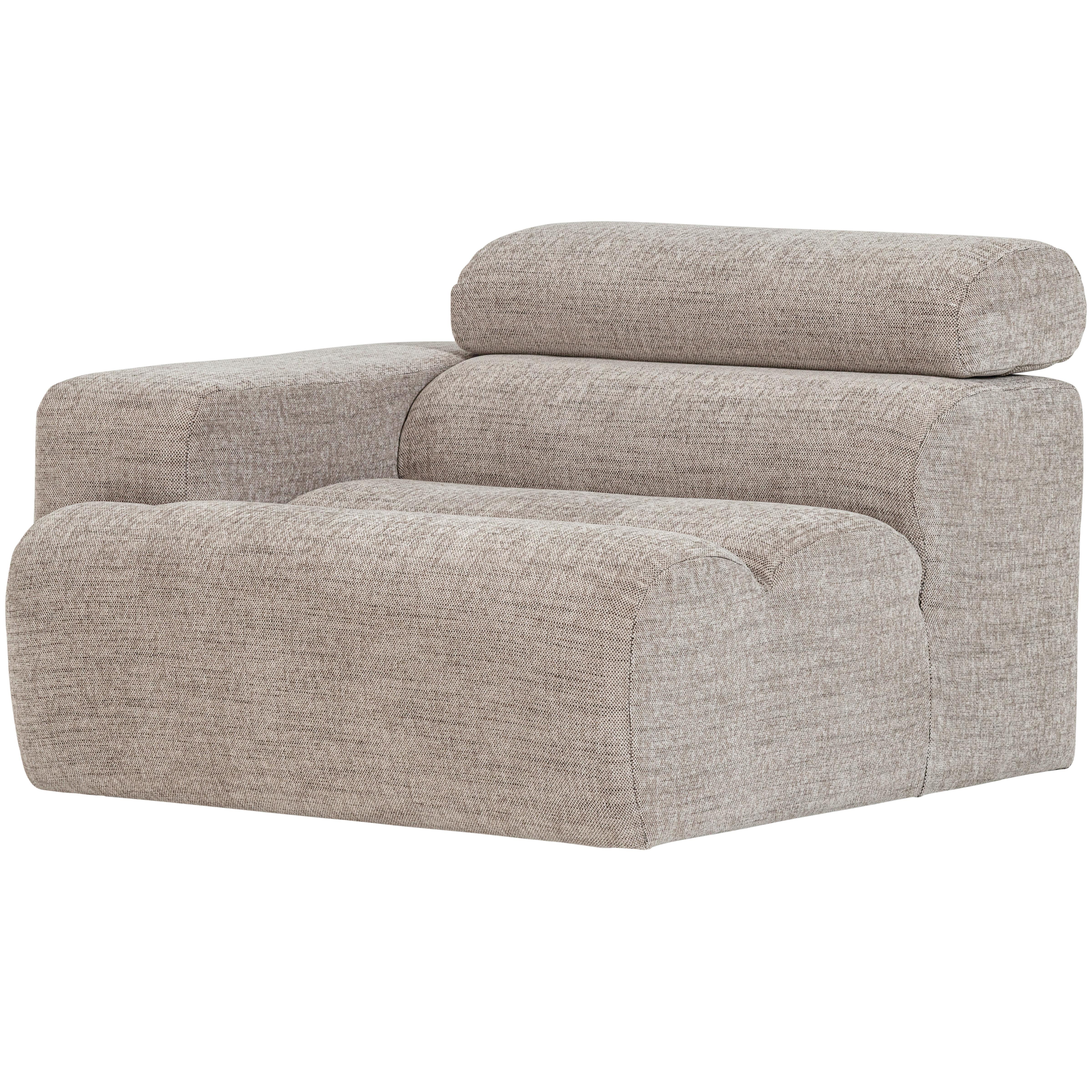 Sofaelement Novi Naturfarben B: 109cm - Schwarz/Naturfarben, Design, Kunststoff/Textil (109/86/113cm) - Livetastic
