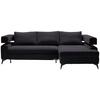 Kutna Garnitura Rosalie - crna, Konvencionalno, tekstil/metal (265/184cm) - Modern Living