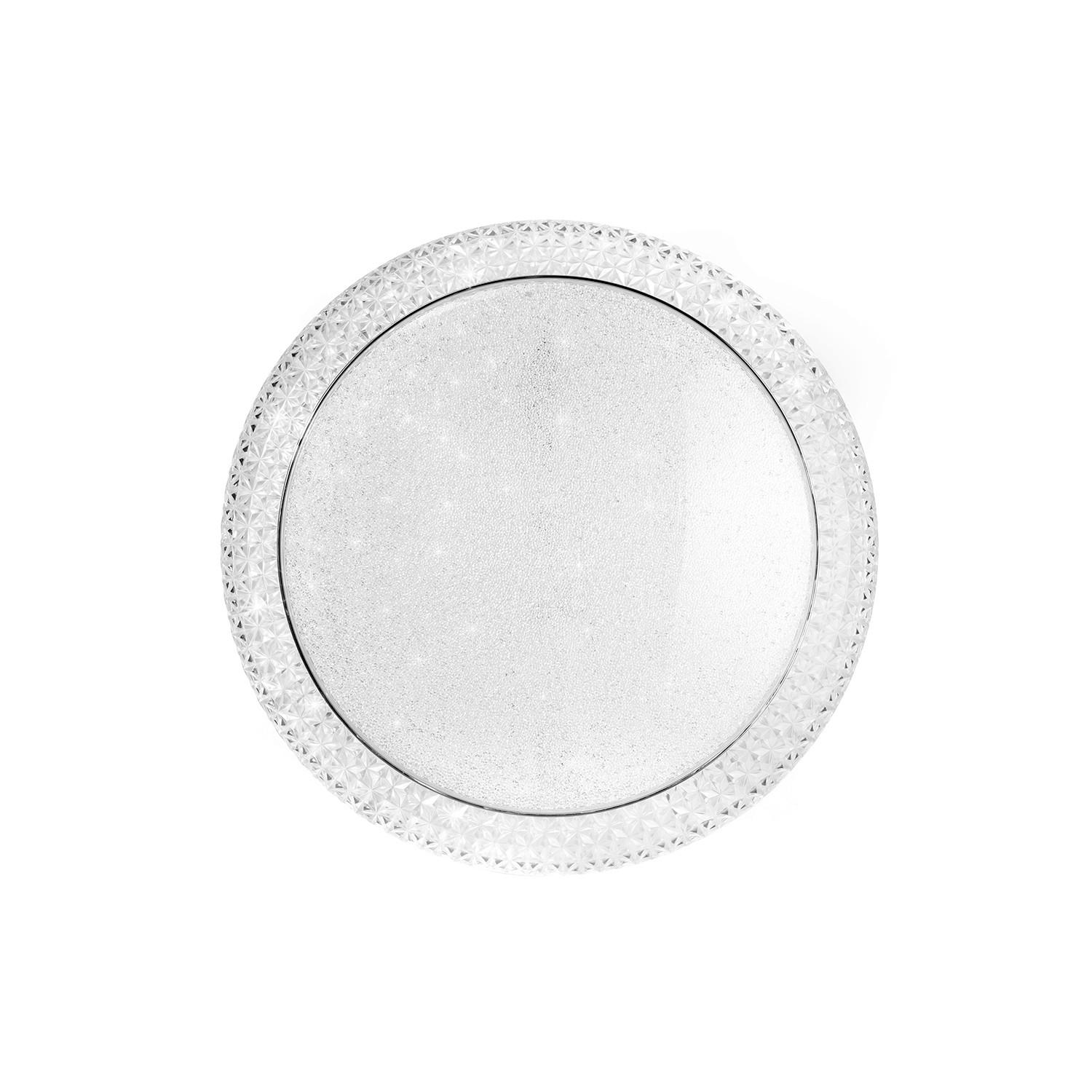 Led Mennyezeti Lámpa 1018/plm Giulia - krómszínű/átlátszó, Basics, műanyag/fém (40/40/13cm)
