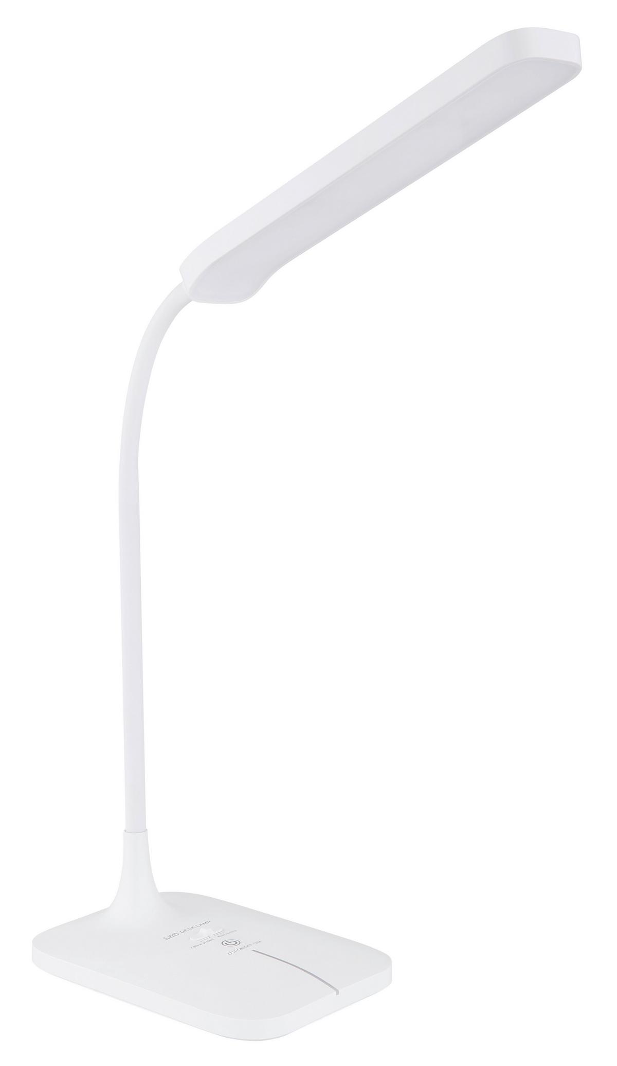 Namizna Led-svetilka Urano, S Sijalko - bela/opal, Basics, umetna masa (43/12,8cm) - Globo