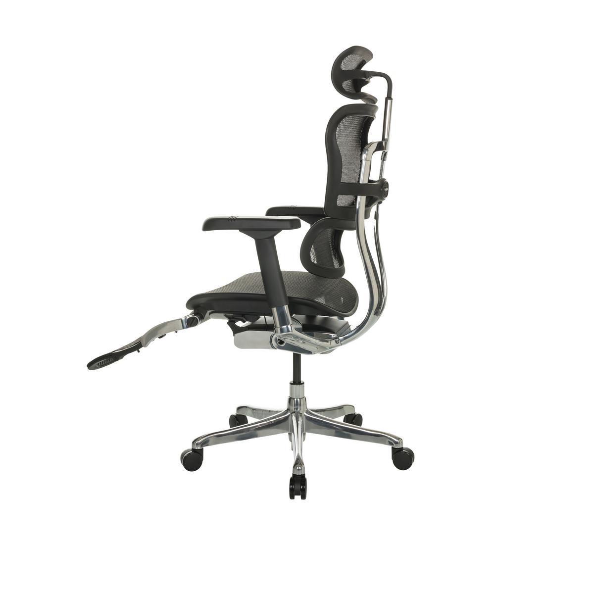 Pisarniški Stol Ergohuman Plus Legpro I, Črna - črna/siva, Basics, kovina/umetna masa (68/118-141/64cm) - MID.YOU