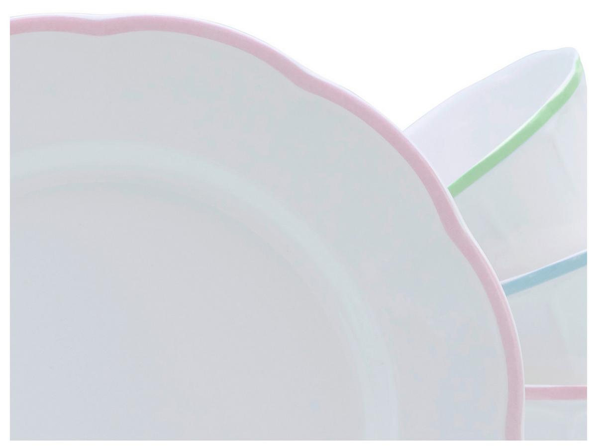 Servis Za Kavu Florine 12/1 - svijetlo ružičasta/boje limete, Basics, keramika - Creatable