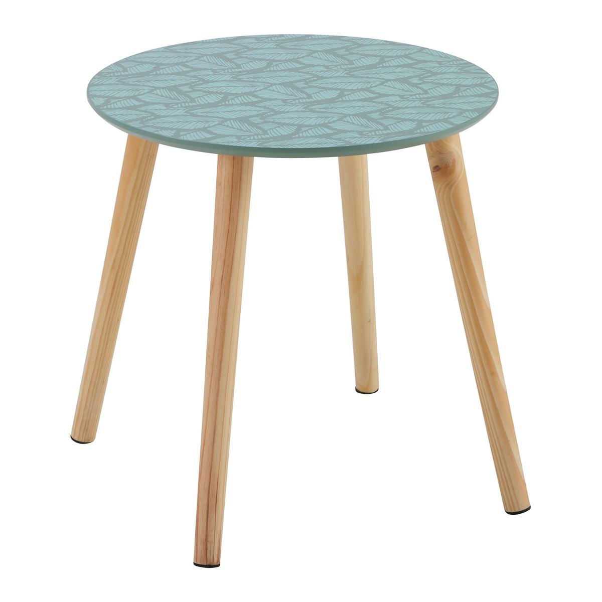 Kisasztal Mia - feketefenyő/zöld, Lifestyle, faalapú anyag/fa (40/40/40cm) - Mömax