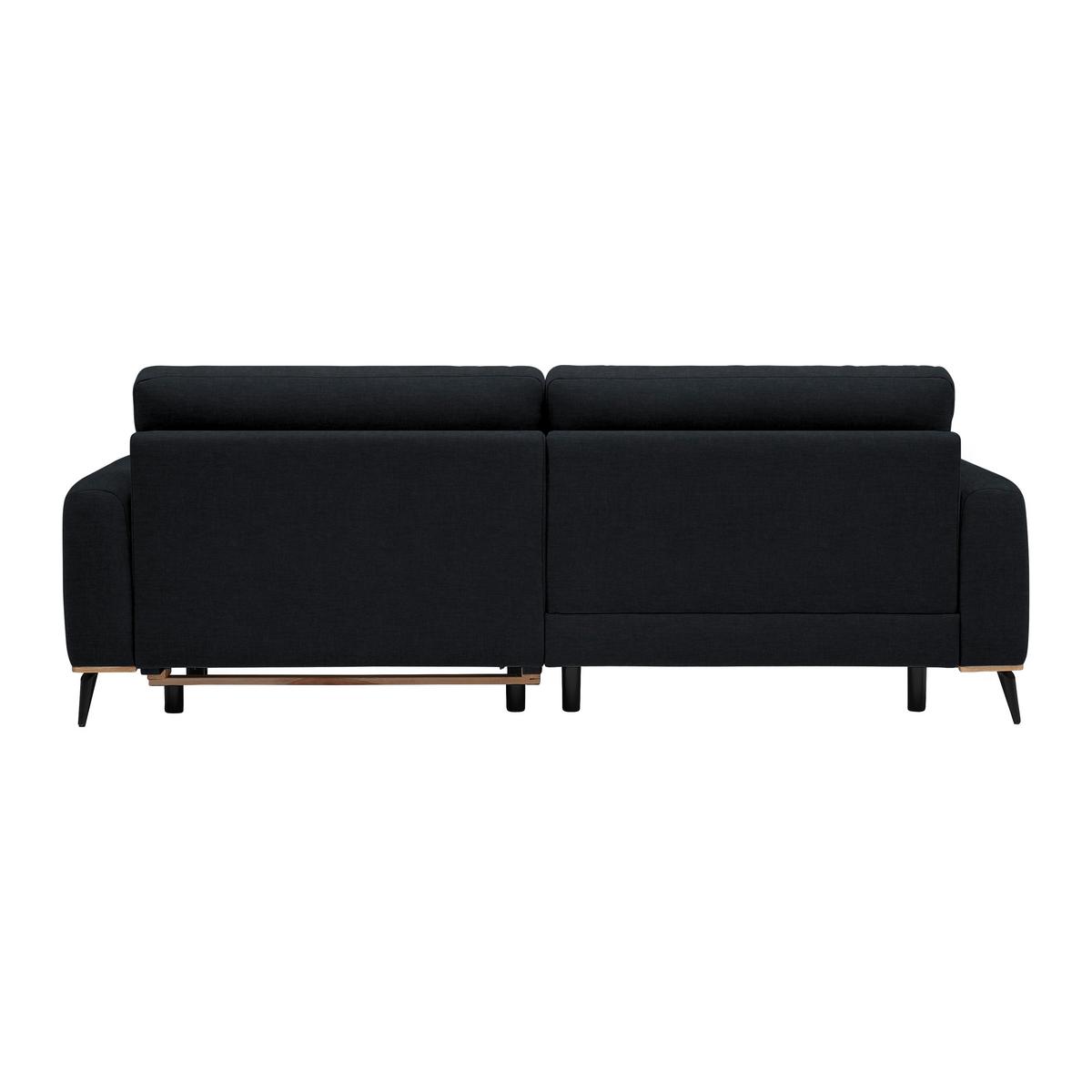 Wohnlandschaft Romeo Schwarz - Schwarz, KONVENTIONELL, Textil/Metall (167/87/234cm) - Zandiara