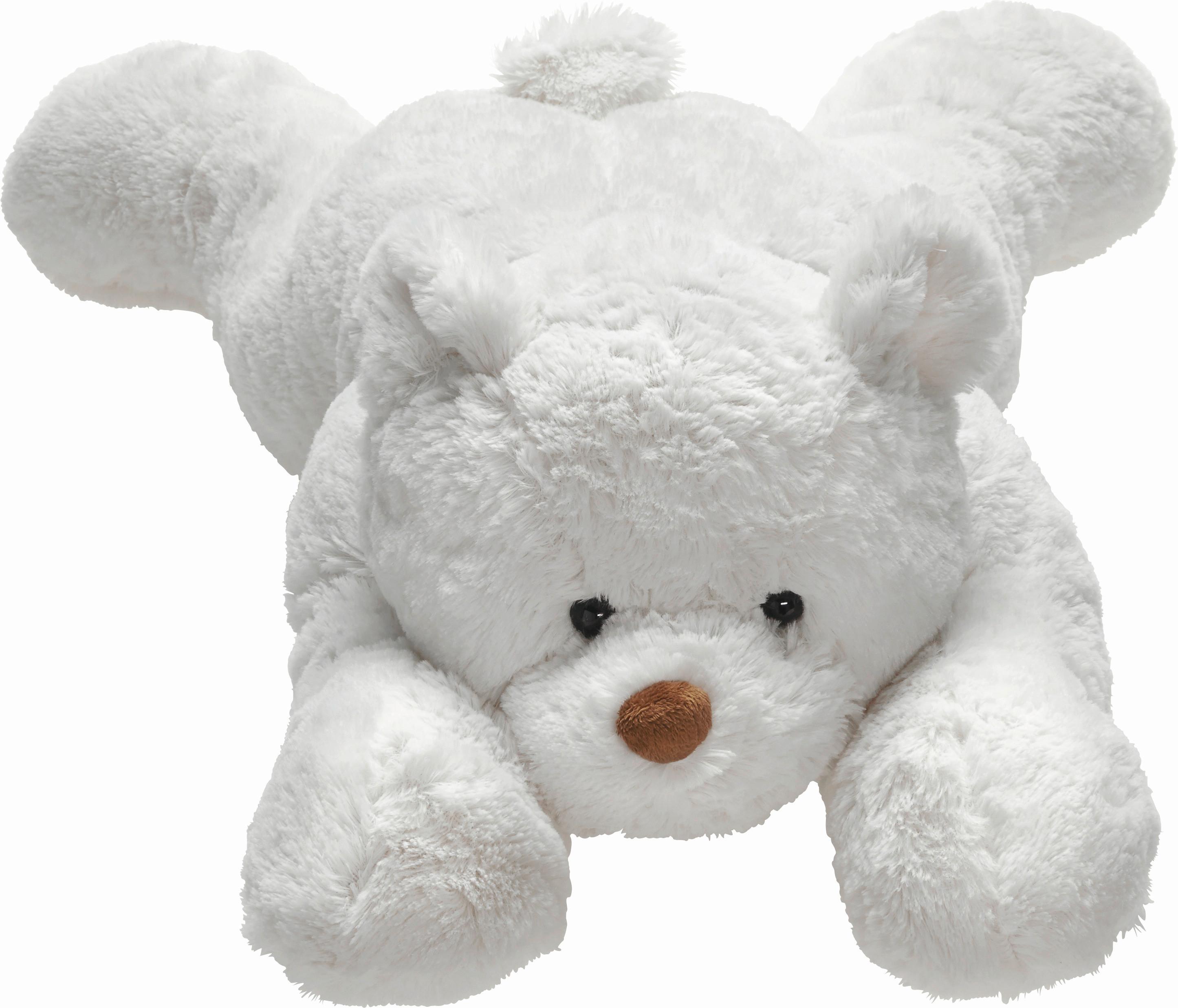 Plüschtier Knut in Weiss ca. 75cm - Weiss, Textil (75cm) - Modern Living