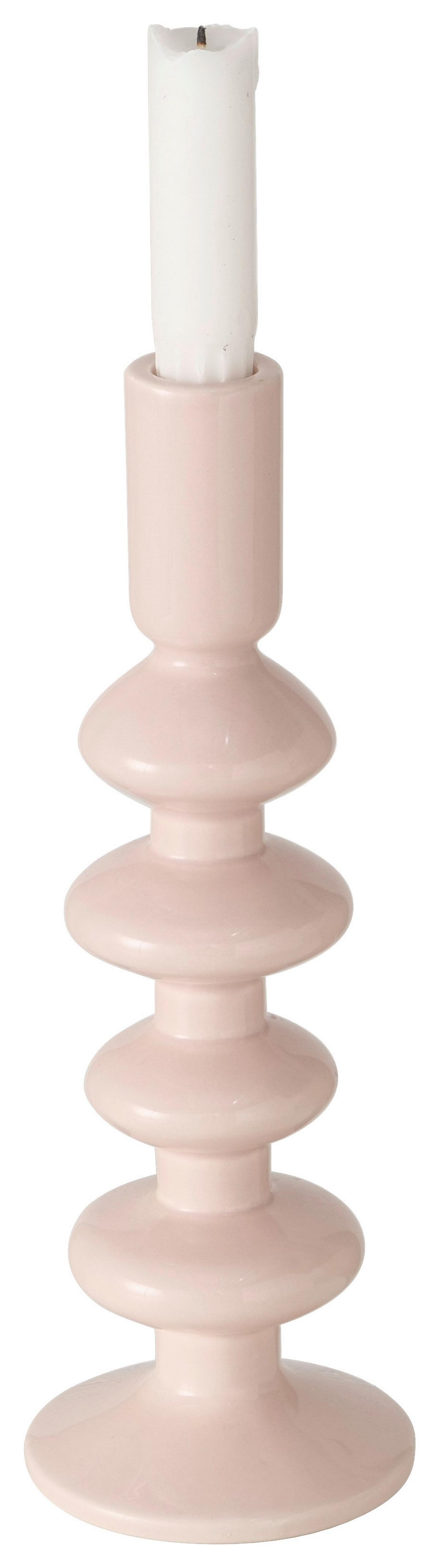 Stabkerzenhalter Luna I Hellrosa - Hellrosa, Basics, Keramik (9/26cm) - Mömax