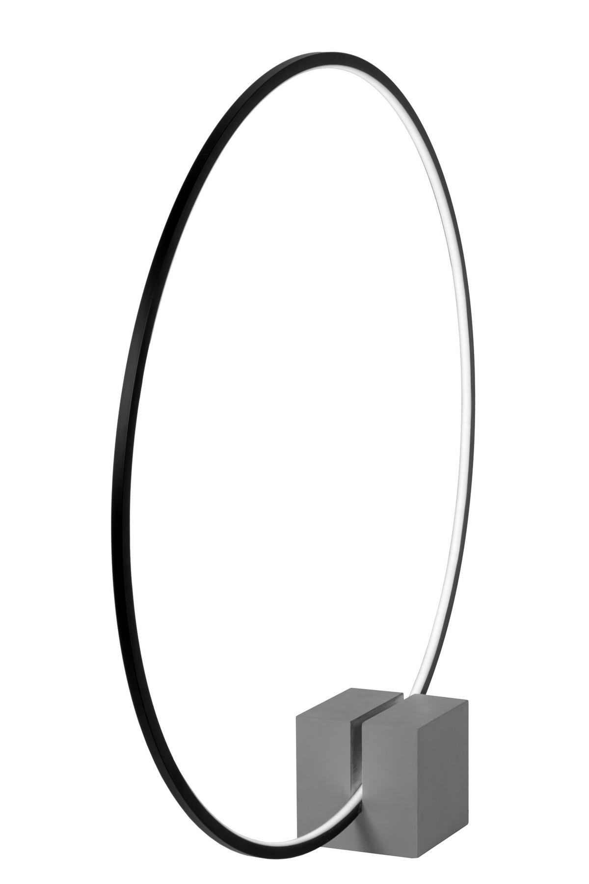 Led-stehleuchte 05555/24/30 Cirkelis - Schwarz, Konventionell, Metall (80/14/83cm) - Lucide