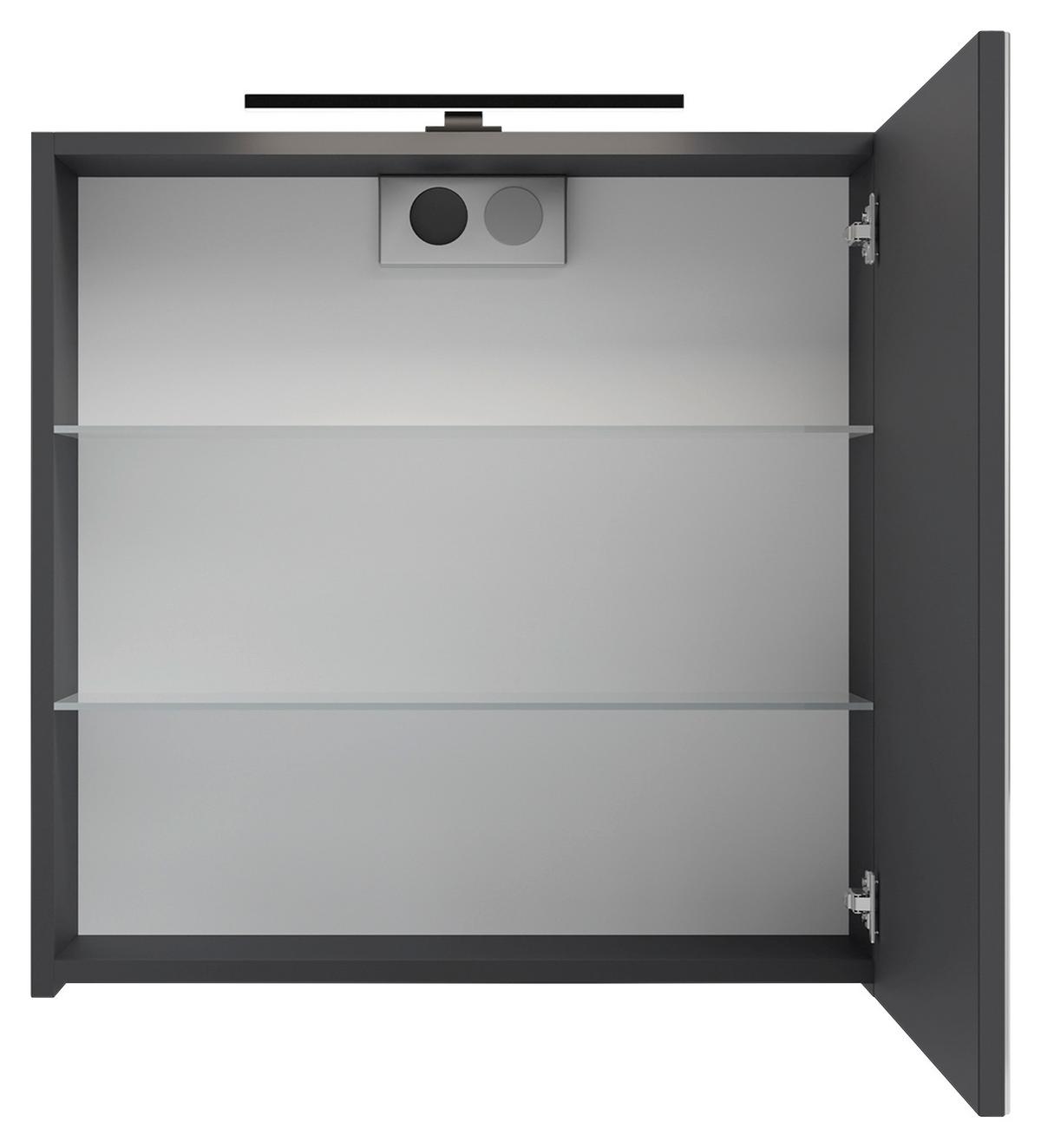 Spiegelschrank Spree Anthrazit - MODERN, Glas/Holzwerkstoff (60/60/20cm) - MID.YOU