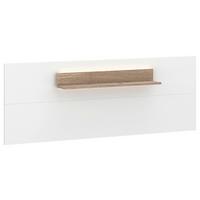 Zidna Polica Cotia New - bijela/boje hrasta, Moderno, drvni materijal (160/60/19,8cm) - Modern Living